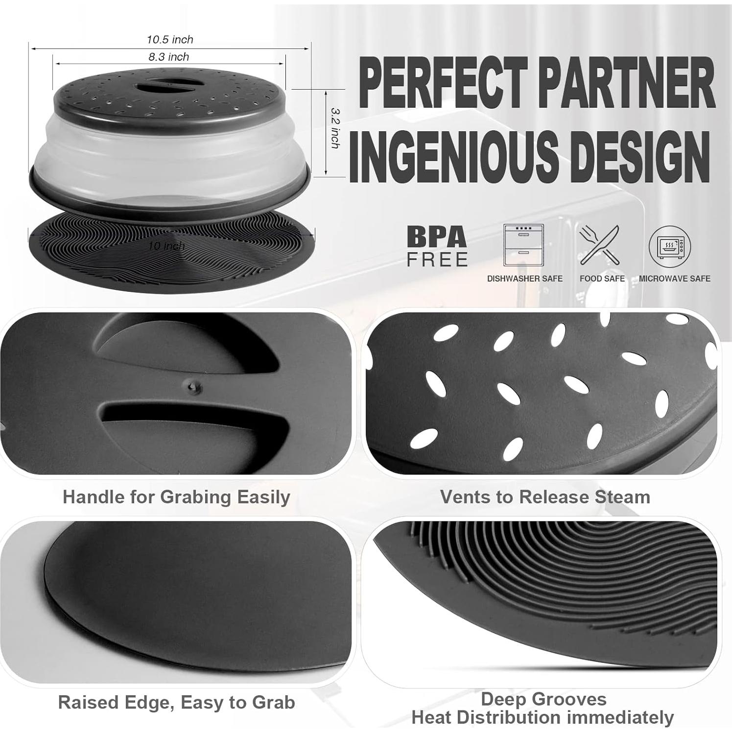 Cubierta de Microondas Aidacom 2 en 1 y Tapete Versátil 26.67 cm