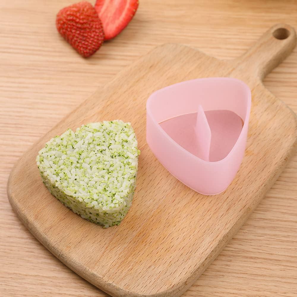 Molde de Onigiri Triangular AYCCNH Rosa Antiadherente 1 Pieza