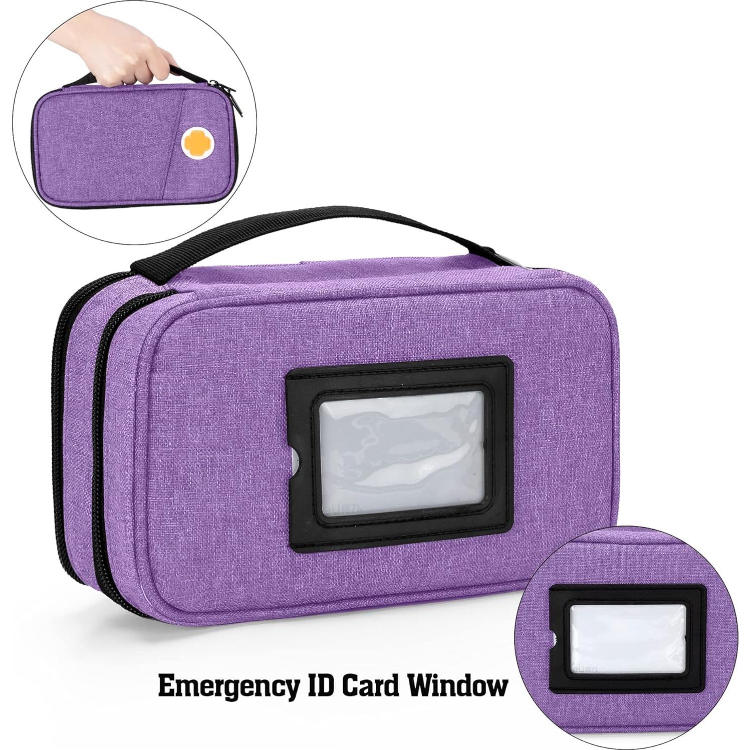 Estuche de Viaje CURMIO para Insulina Doble Capa Morado