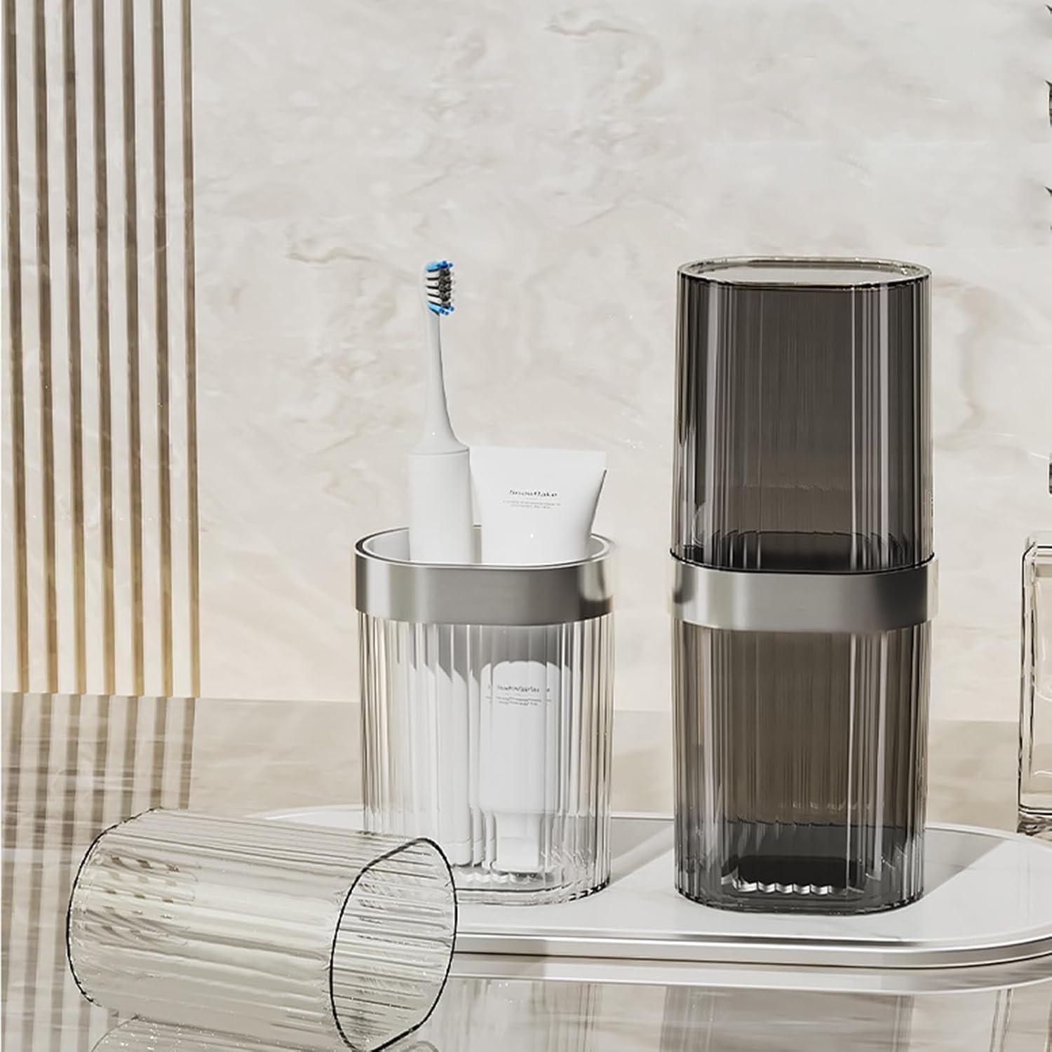 Estuche de Cepillo de Dientes de Viaje Nnverseryy Gris 19.3x7.6cm