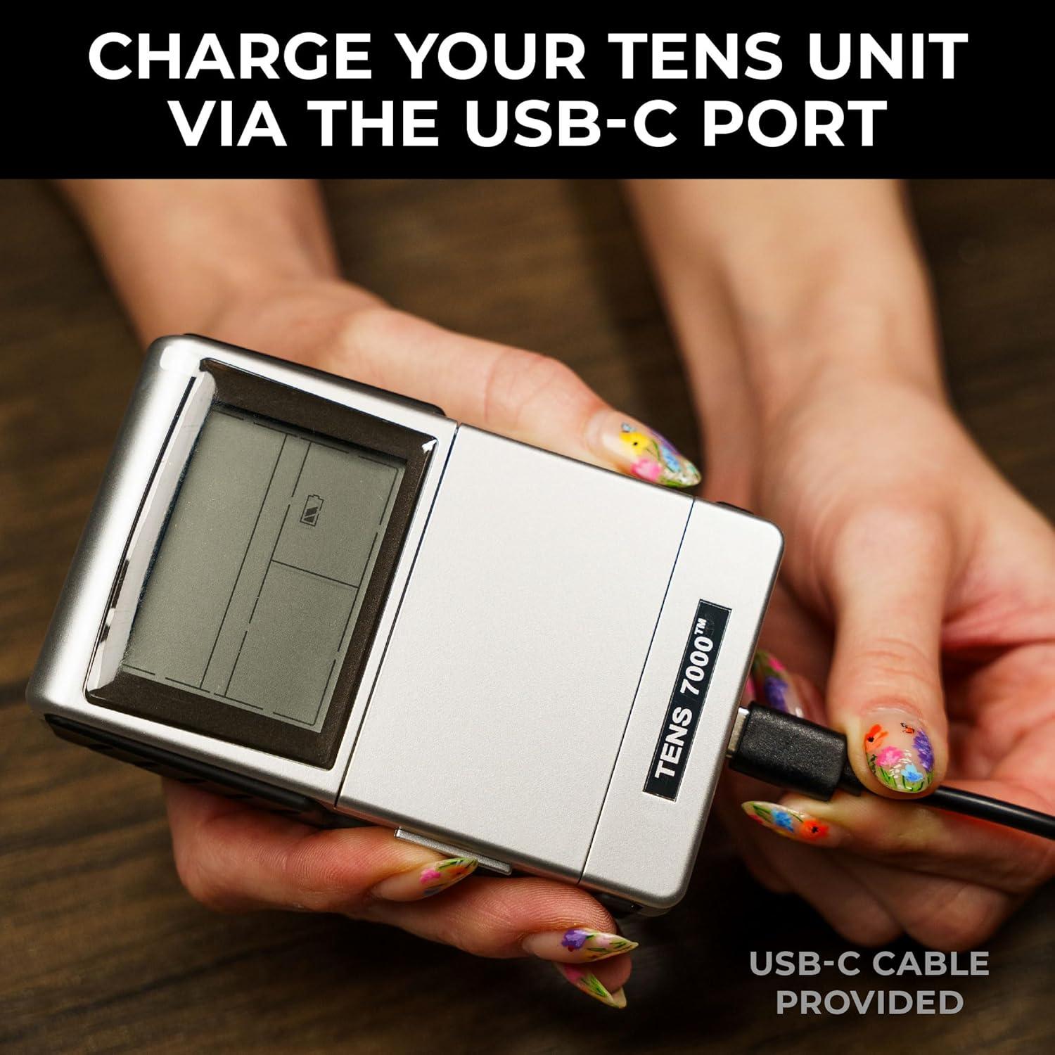 TENS 7000 Pro Estimulador Muscular 4 Canales Alivio Dolor