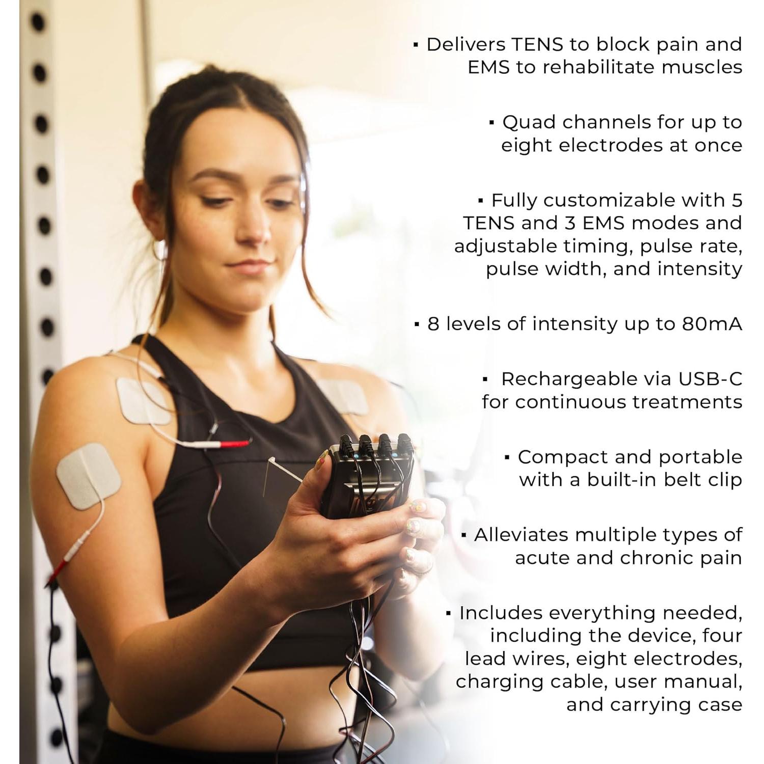 TENS 7000 Pro Estimulador Muscular 4 Canales Alivio Dolor