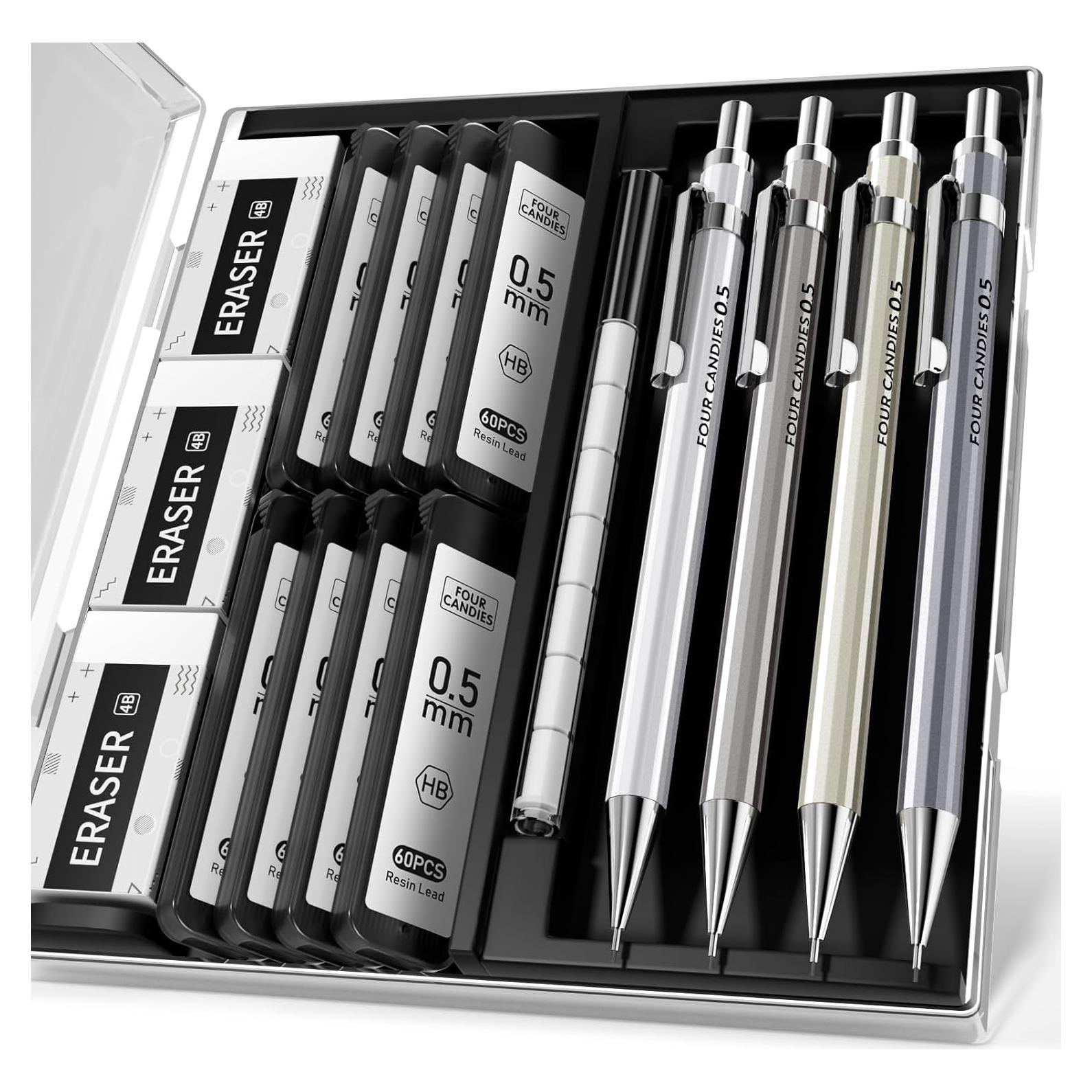 Juego de Lápices Mecánicos Four Candies 0.5mm con Estuche