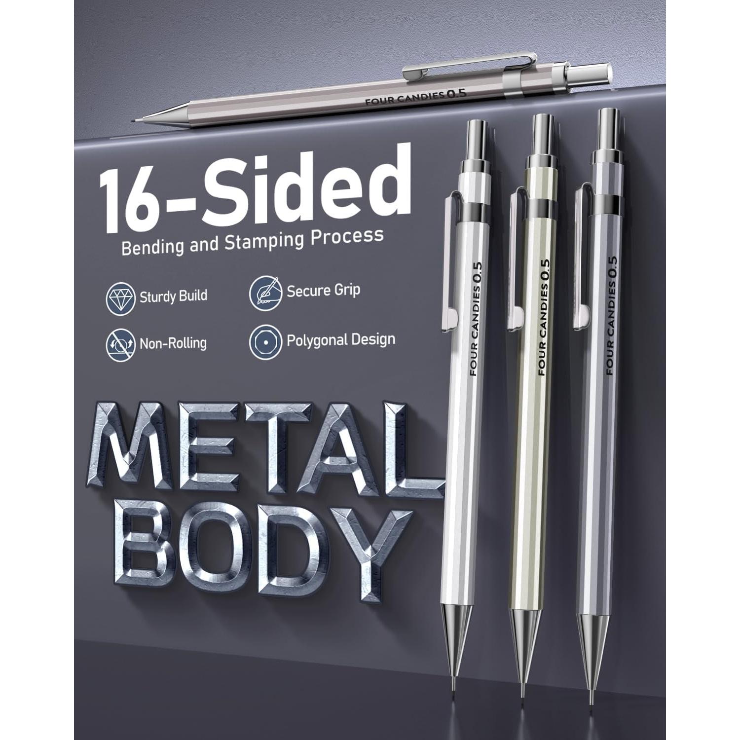 Juego de Lápices Mecánicos Four Candies 0.5mm con Estuche