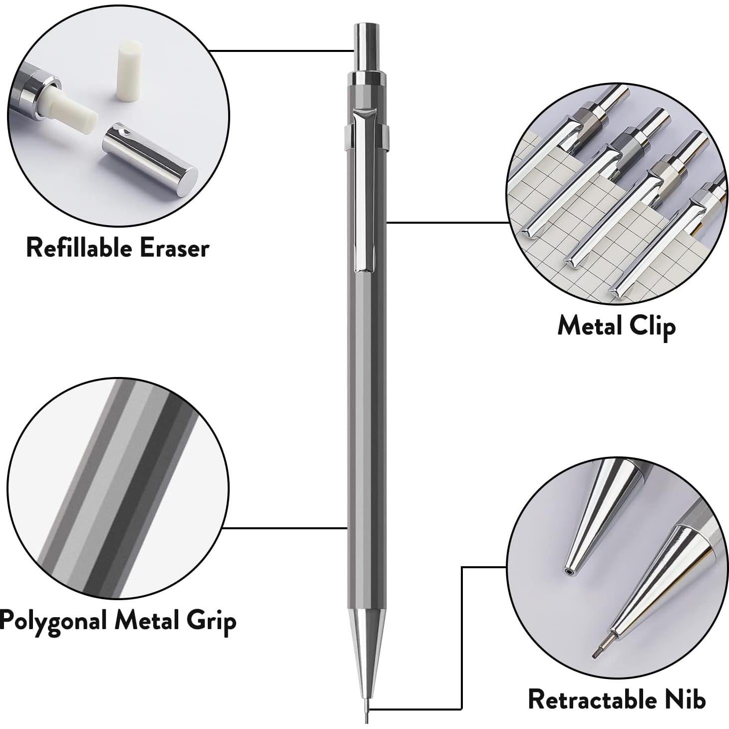Juego de Lápices Mecánicos Four Candies 0.5mm con Estuche