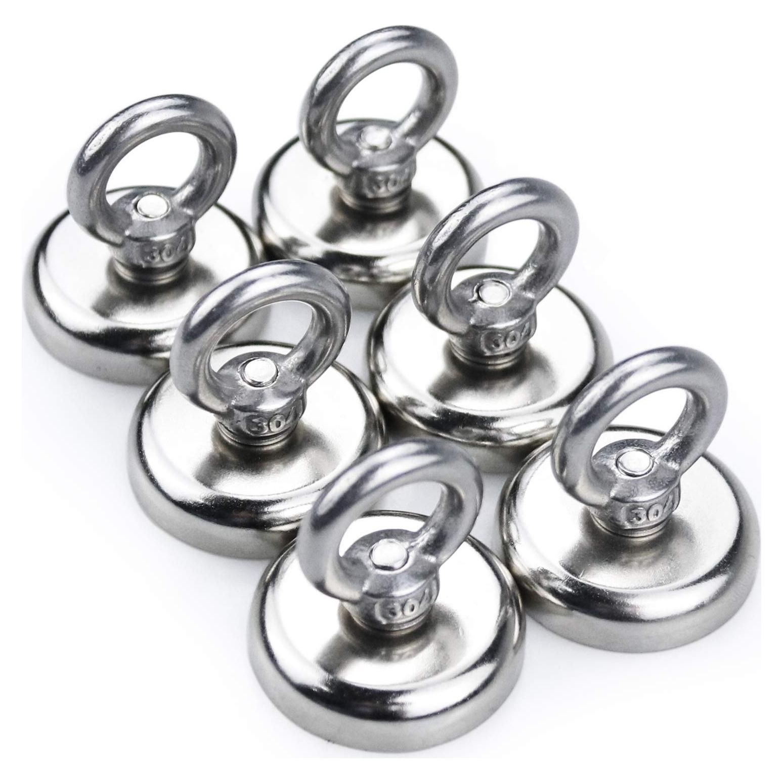 MIKEDE Imán de Neodimio 100 kg para Pesca Magnética 6 Piezas