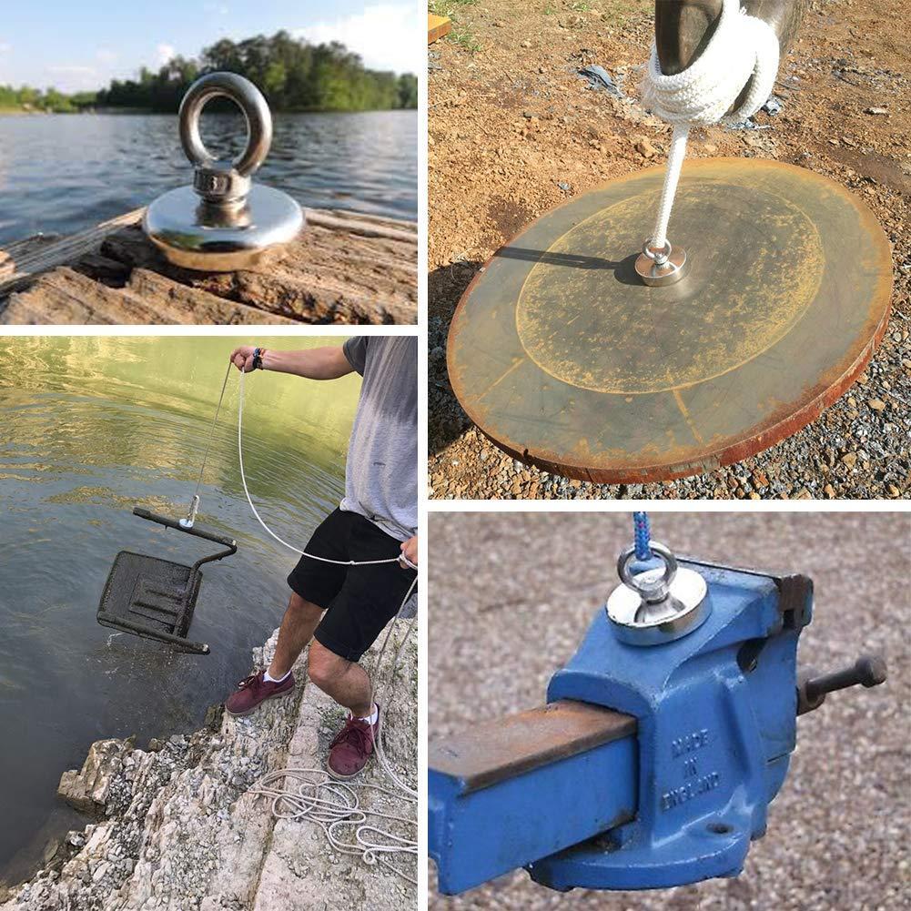 MIKEDE Imán de Neodimio 100 kg para Pesca Magnética 6 Piezas