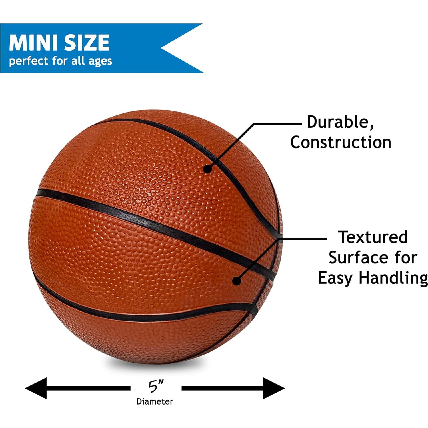 Balones de Baloncesto Mini Botabee 5" Goma Paquete de 2