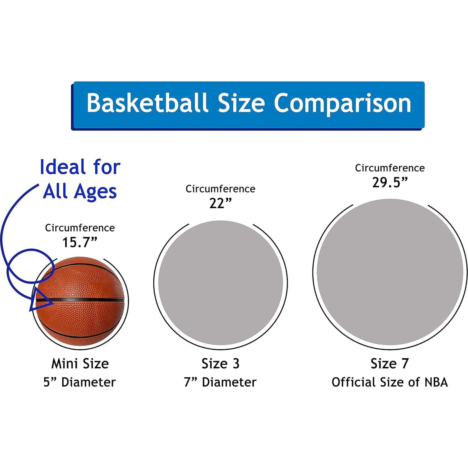 Balones de Baloncesto Mini Botabee 5" Goma Paquete de 2