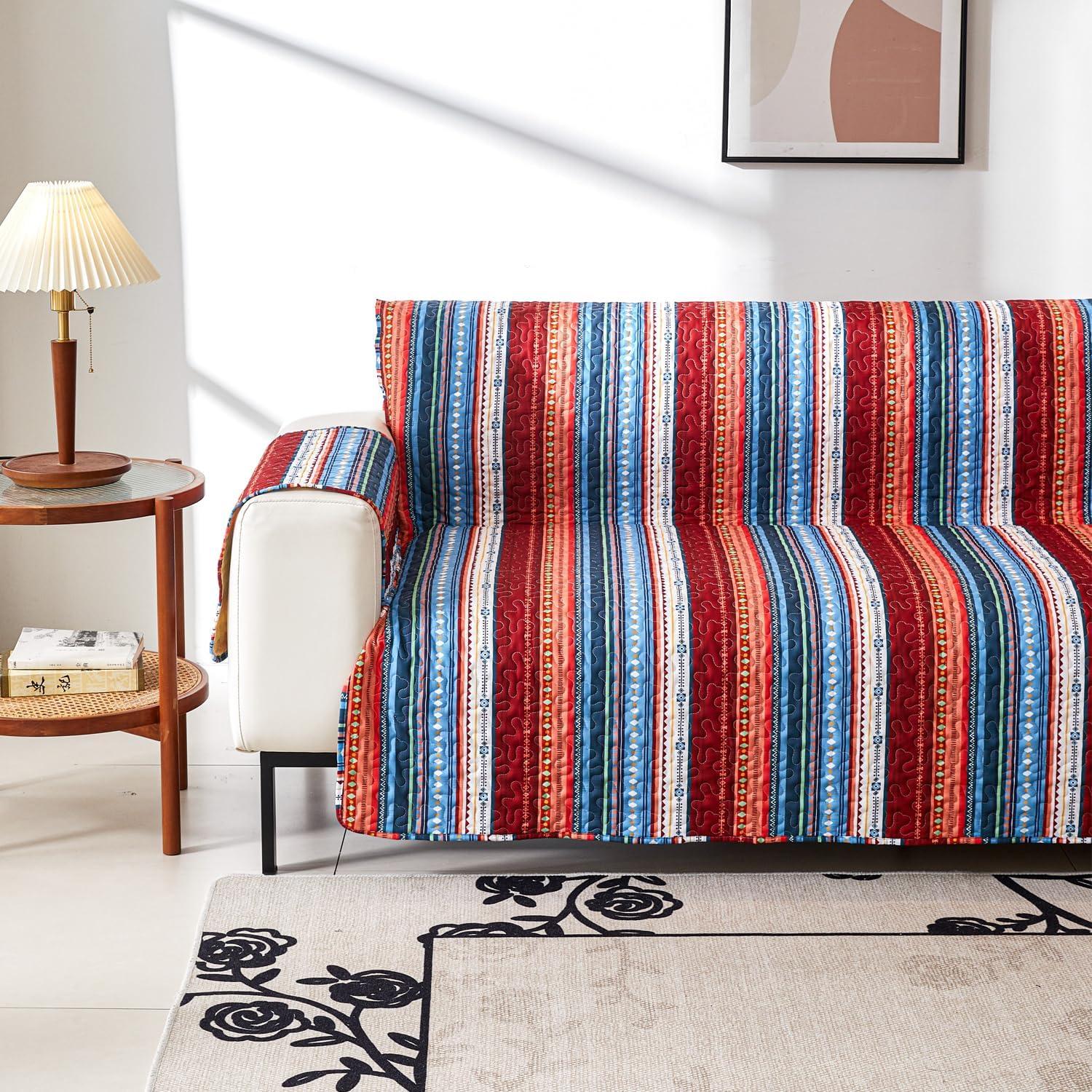 Funda de Sofá Loveseat EVENHUG Boho Lavable Antideslizante