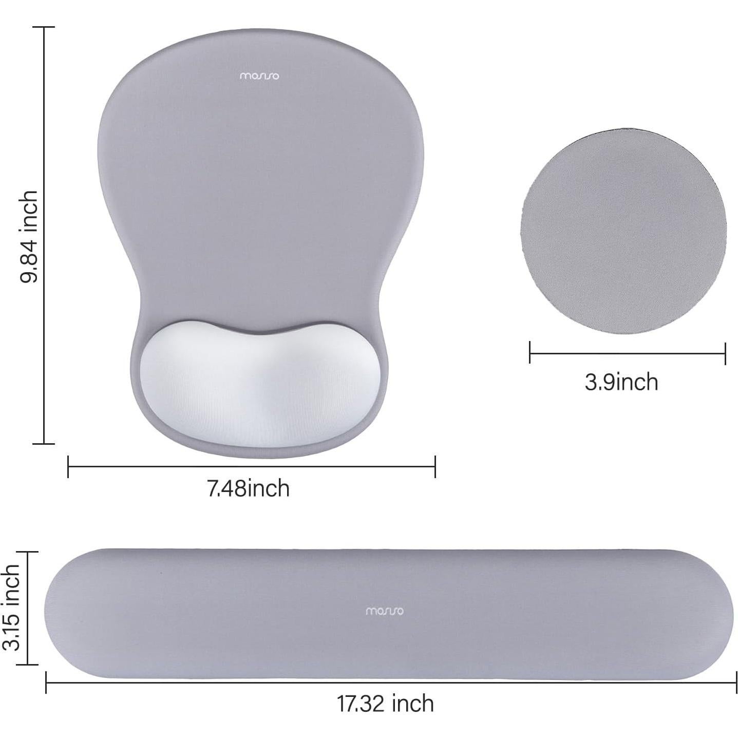 Soporte Reposamuñecas Ergonomico Mosiso para Teclado y Ratón