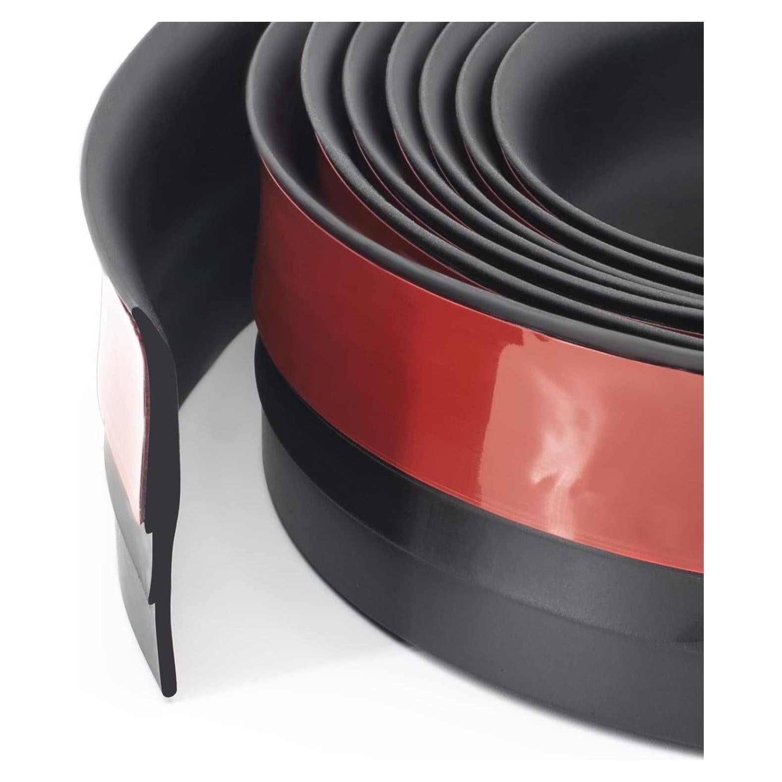 Sello de Burlete YYGCL 2.48m Negro para Puertas y Ventanas