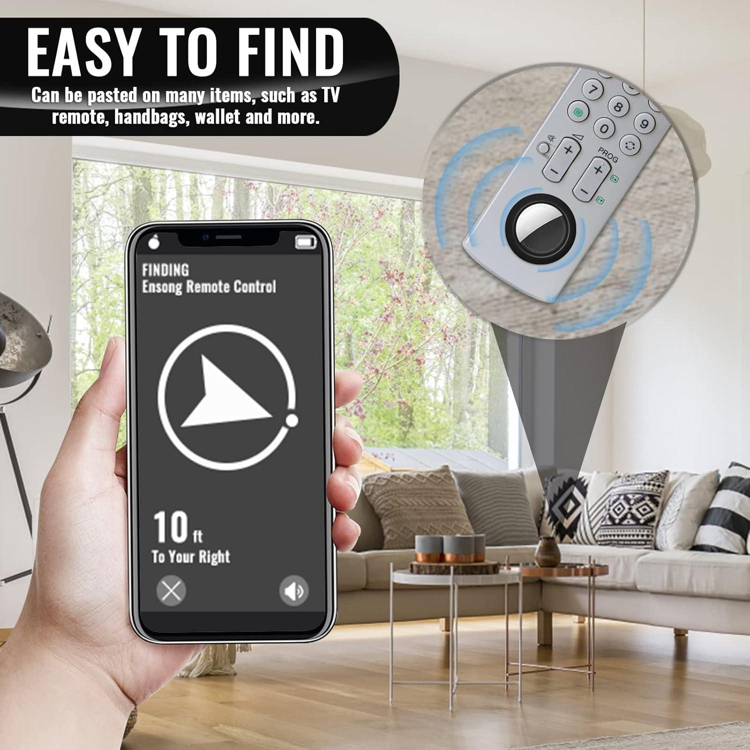 Funda adhesiva negra TEAMOLA para AirTag - Paquete de 4