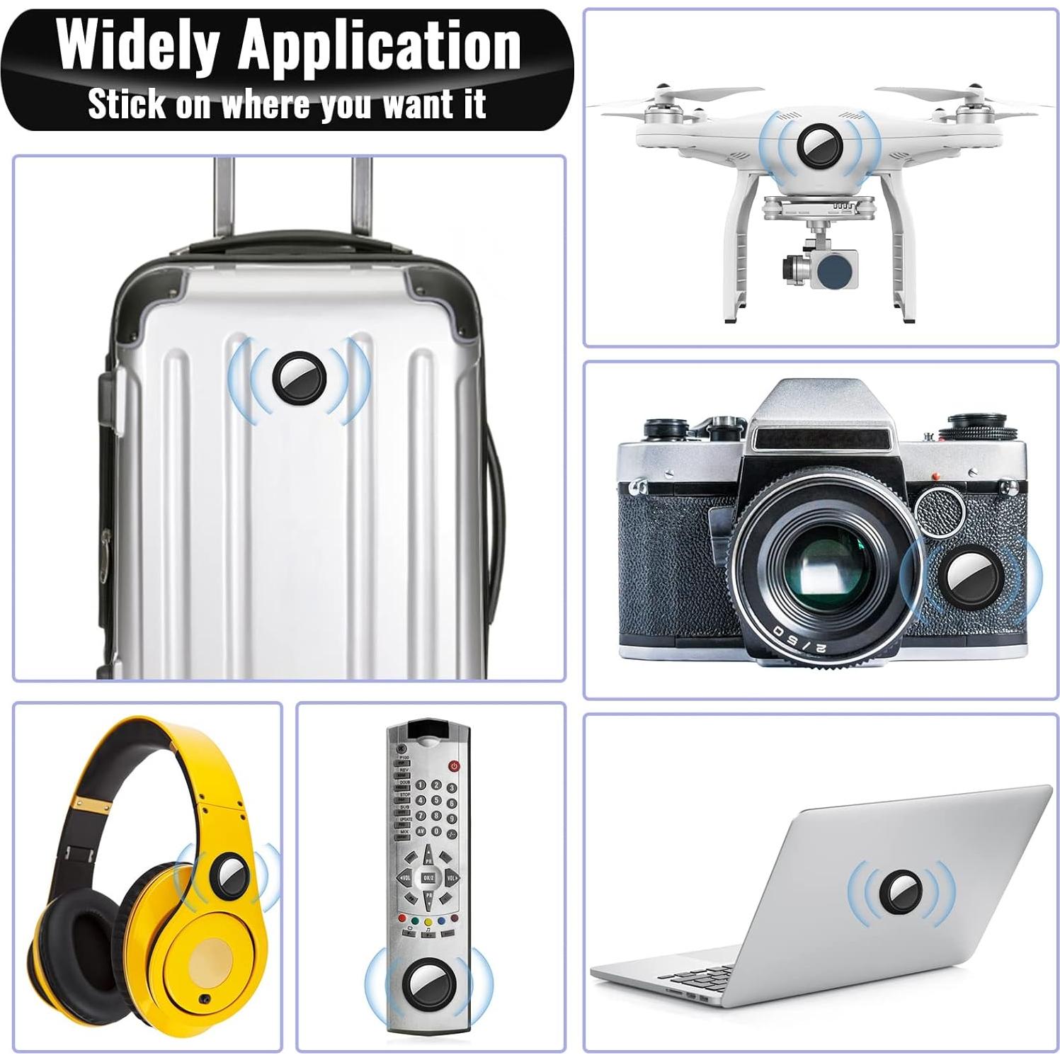 Funda adhesiva negra TEAMOLA para AirTag - Paquete de 4