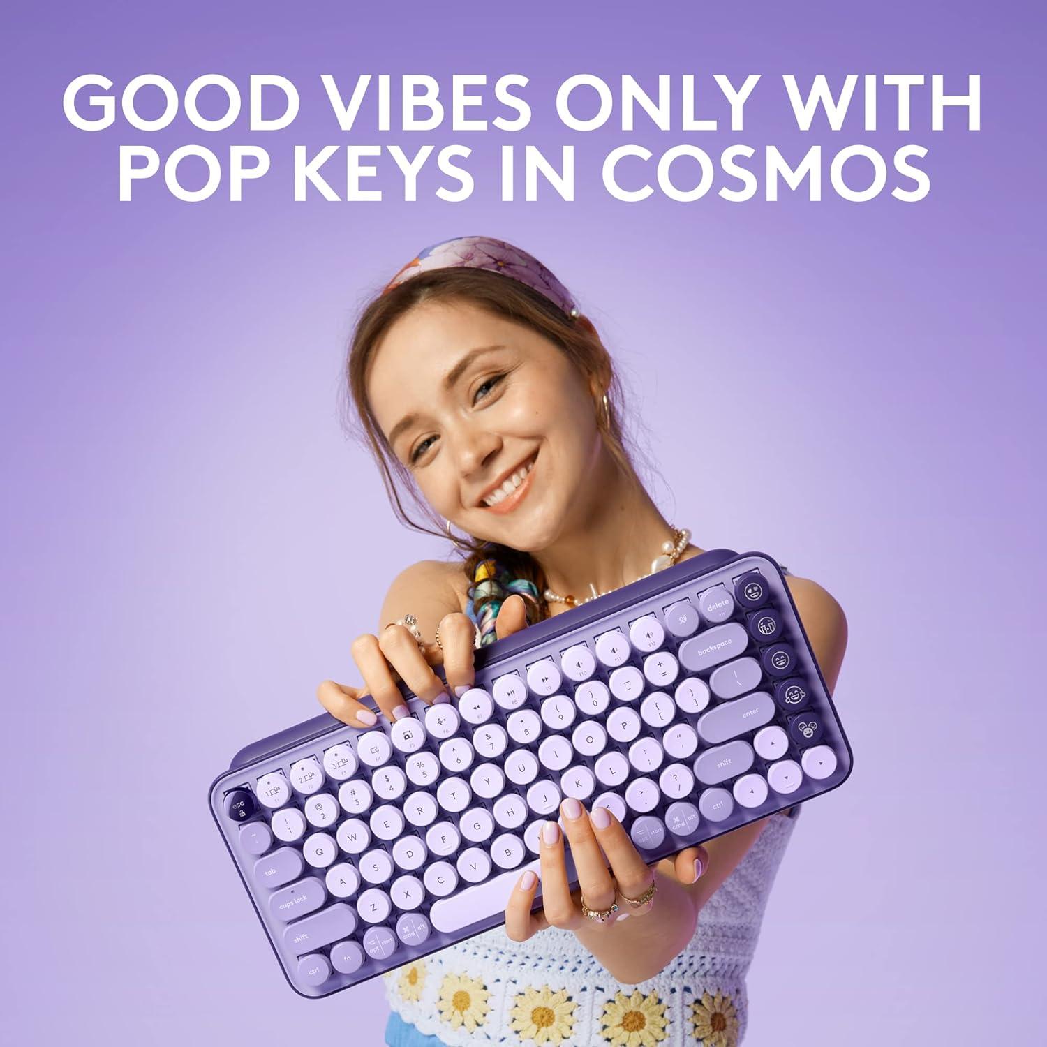 Teclado Mecánico Inalámbrico Logitech POP Keys Cosmos