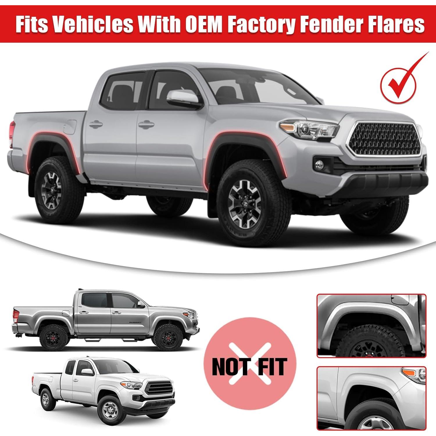 Guardabarros LINKCRO para Toyota Tacoma 2005-2015 - Negro