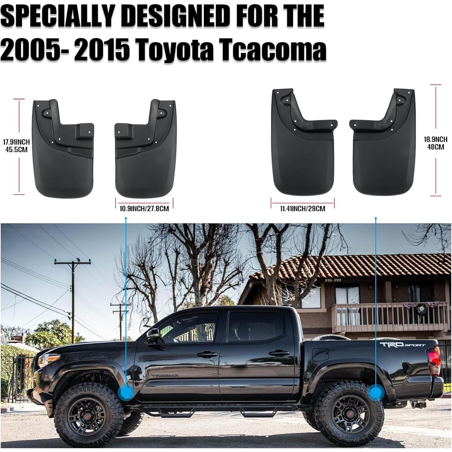 Guardabarros LINKCRO para Toyota Tacoma 2005-2015 - Negro