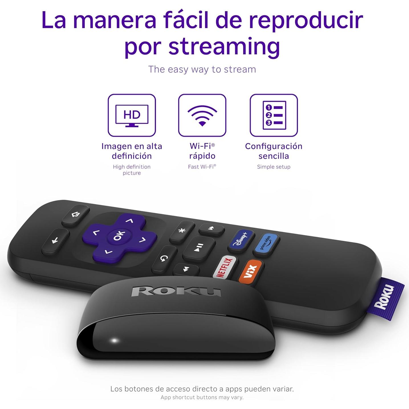 Roku Express Dispositivo Streaming HD con VIX Premium