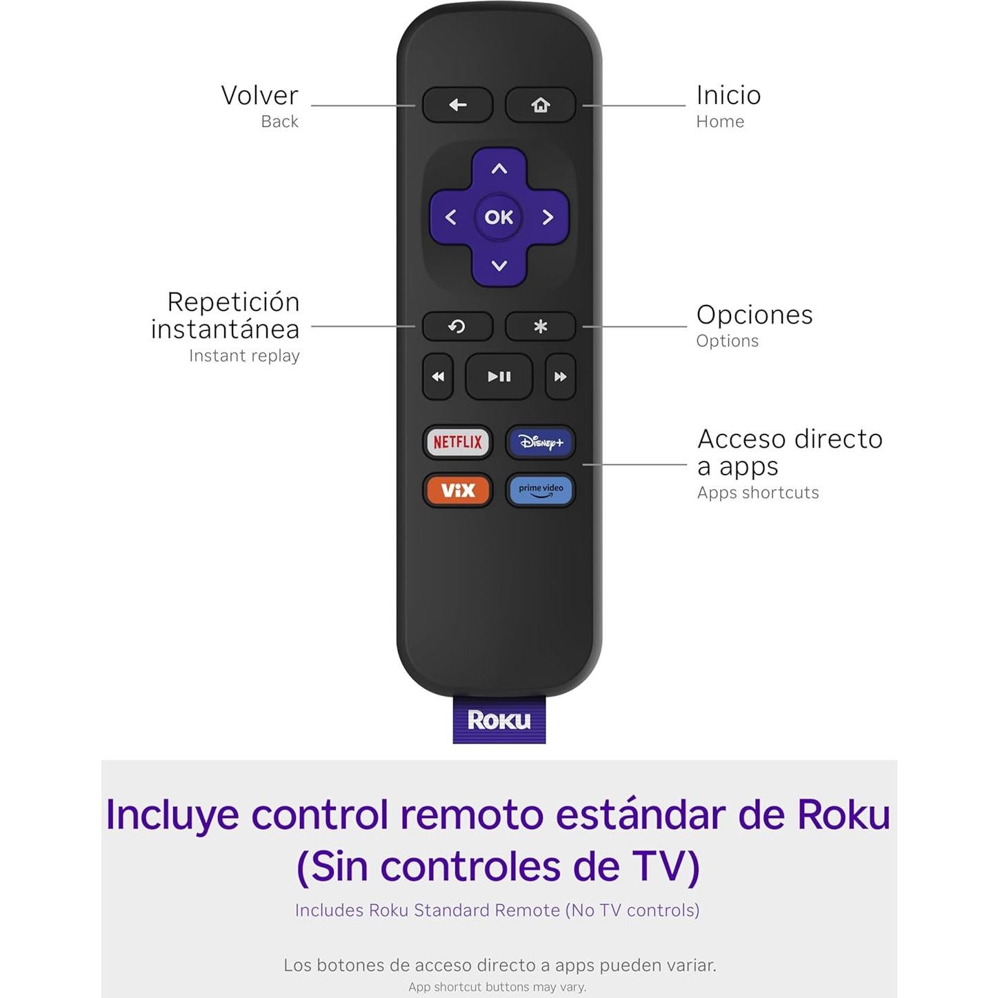 Roku Express Dispositivo Streaming HD con VIX Premium