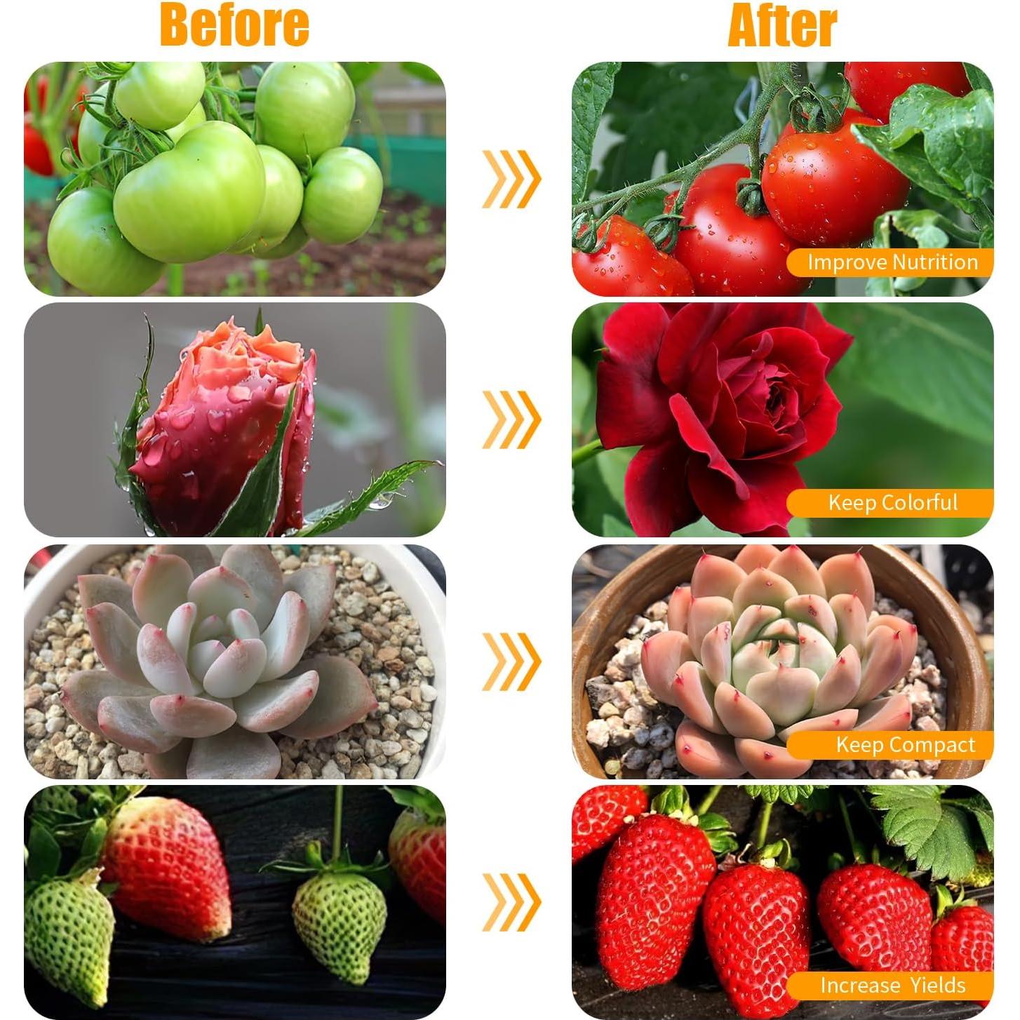 Luz de Crecimiento LED Hywyimlait 2 Cabezas 168 LEDs Espectro Completo