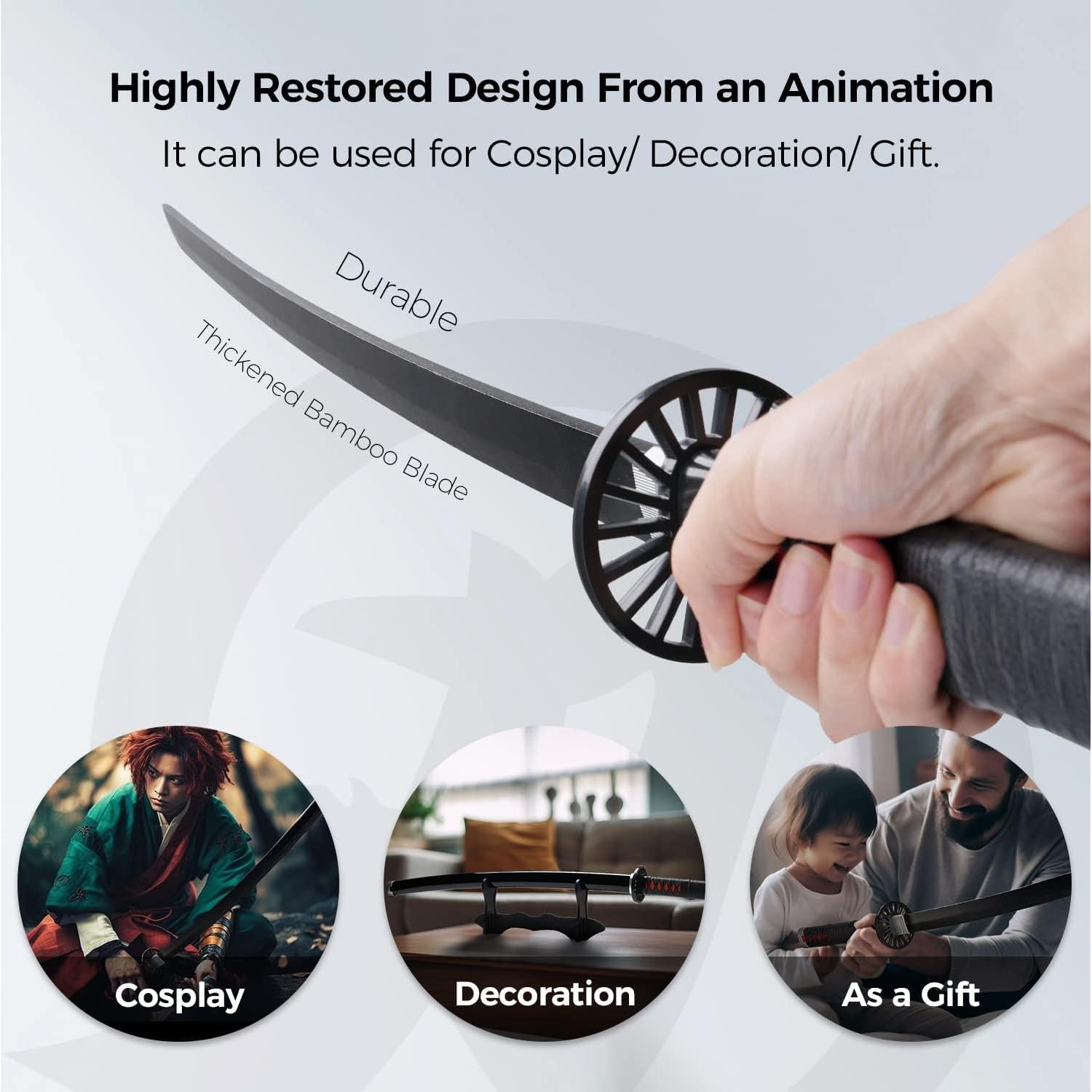 Katana Demonio Hoja Fría 41 cm - Réplica Anime Cosplay