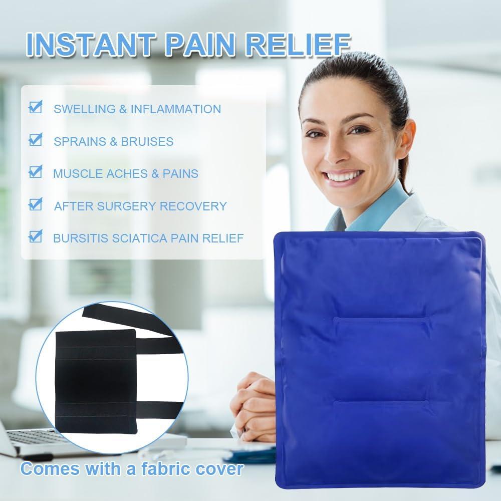 Paquete de Hielo Flexible WOTING 37x21cm Reutilizable Gel Terapia