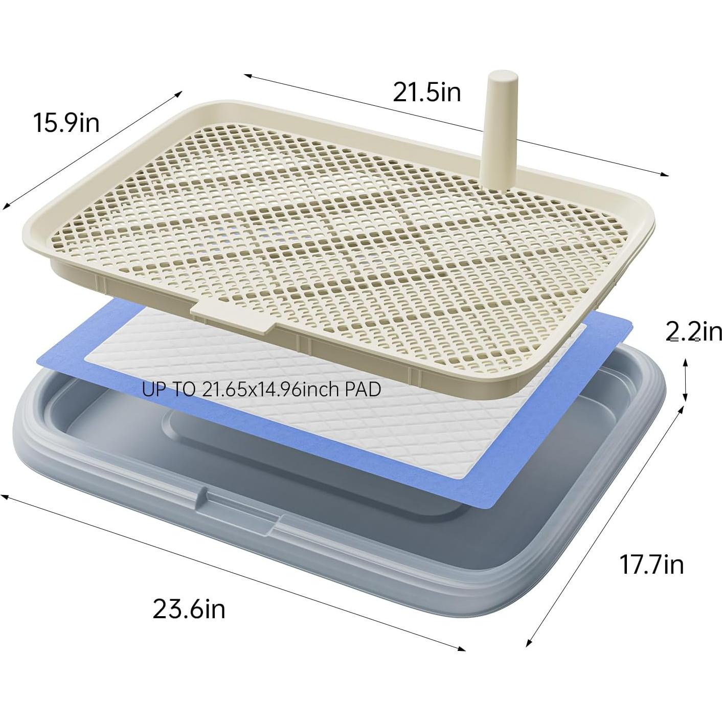 Bandeja para Orinar Perro KOLA PANDA 60x45cm Negro