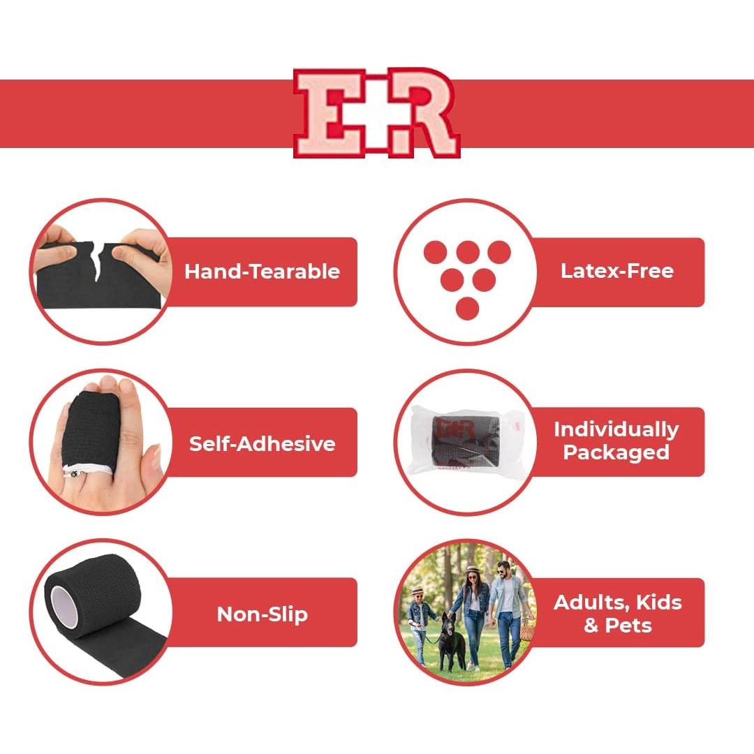 Venda Cohesiva Autoadherente Ever Ready First Aid 5 cm x 4.57 m - 12 Unidades