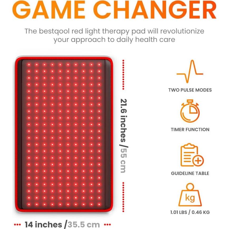 Cinturón Terapia Luz Roja Bestqool 660nm 850nm 43W