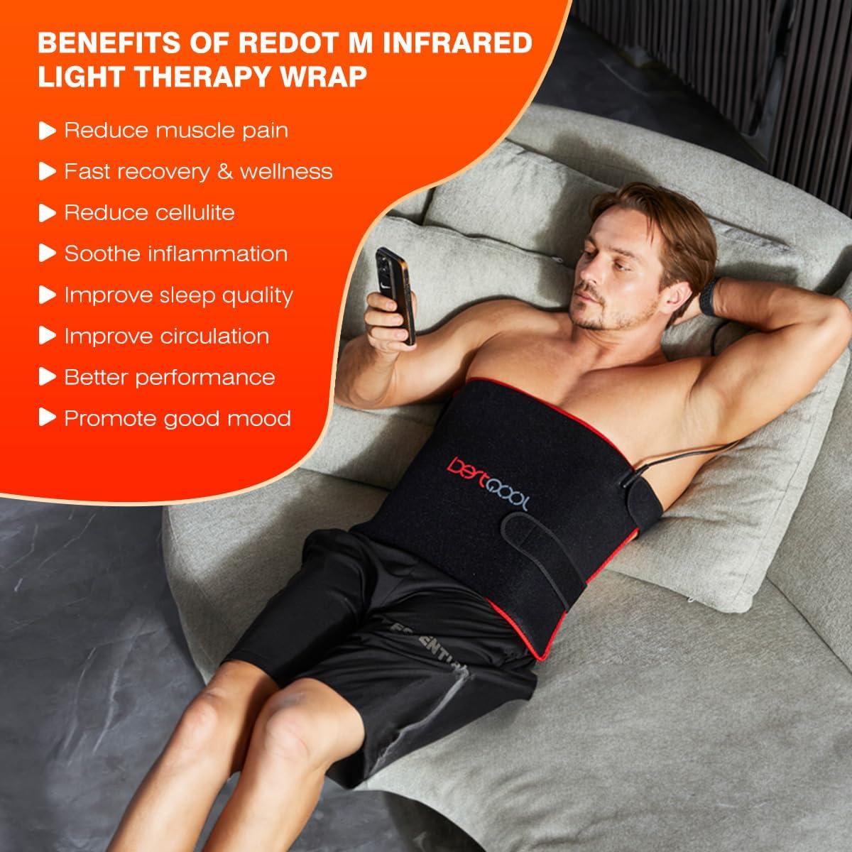 Cinturón Terapia Luz Roja Bestqool 660nm 850nm 43W