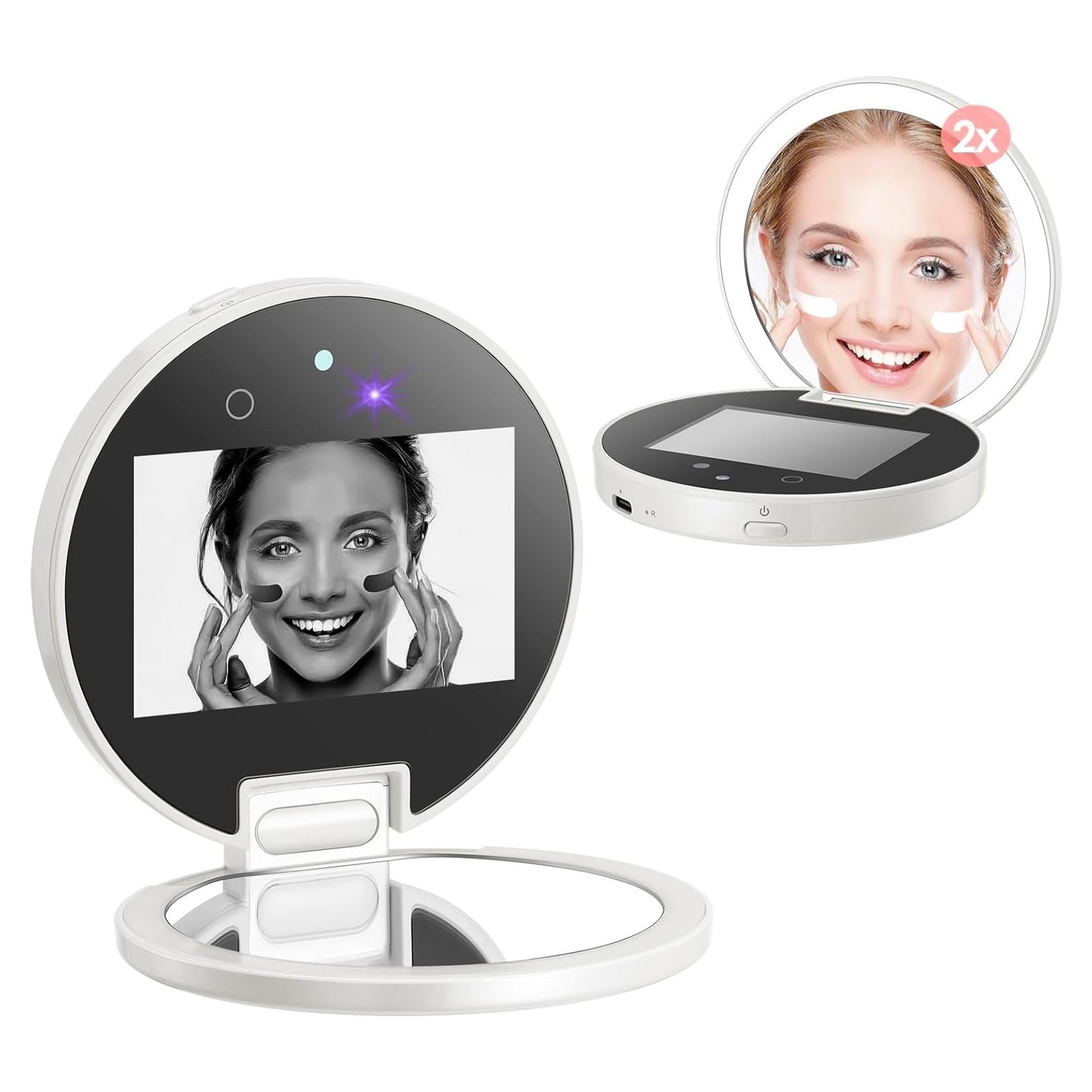 Espejo UV Vanexiss 3.8" Recargable con Aumento 2x y LED