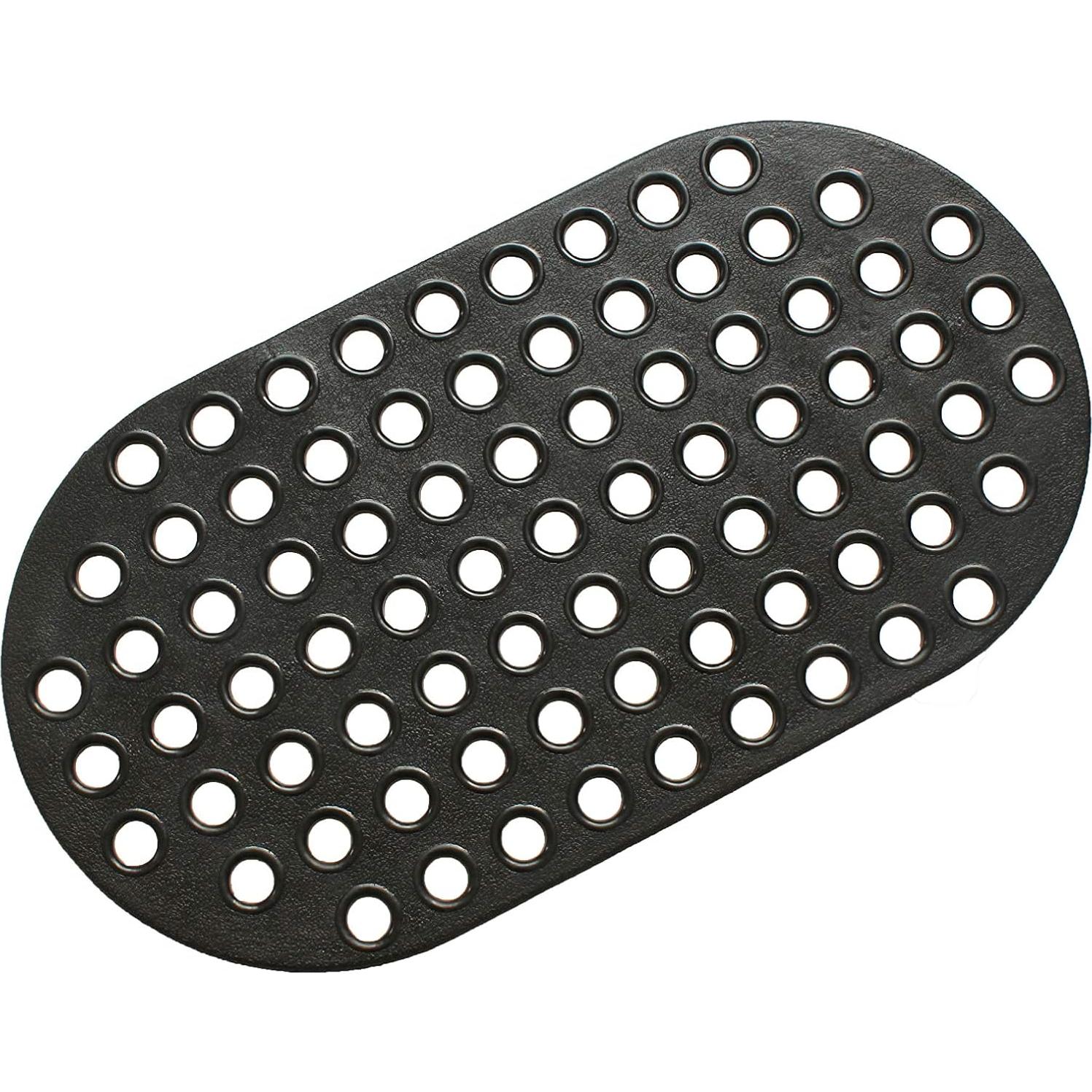 Alfombra de Ducha Antideslizante ALL PRIDE Ovalada 73.7x38.1cm Negra