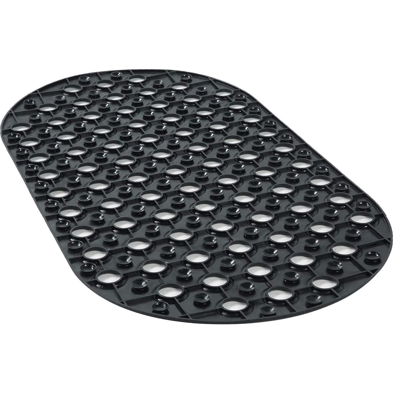 Alfombra de Ducha Antideslizante ALL PRIDE Ovalada 73.7x38.1cm Negra
