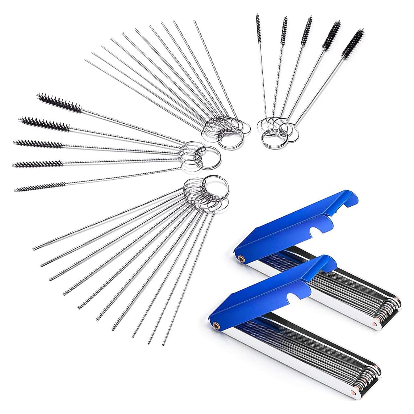 Kit de limpieza carburador 30 piezas Petutu - 20 agujas + 10 cepillos