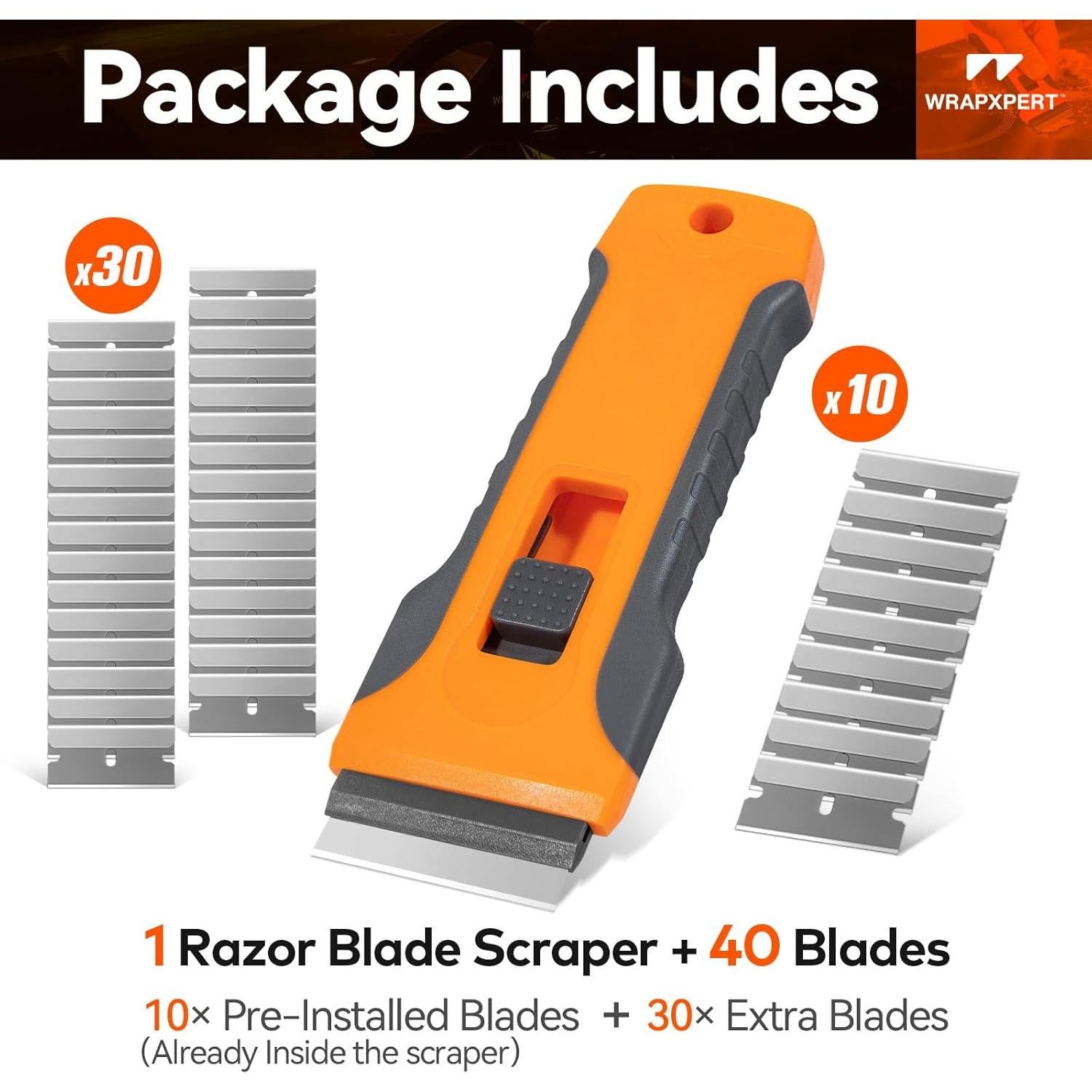 Raspador de Cuchillas WRAPXPERT con 30 Cuchillas Extra