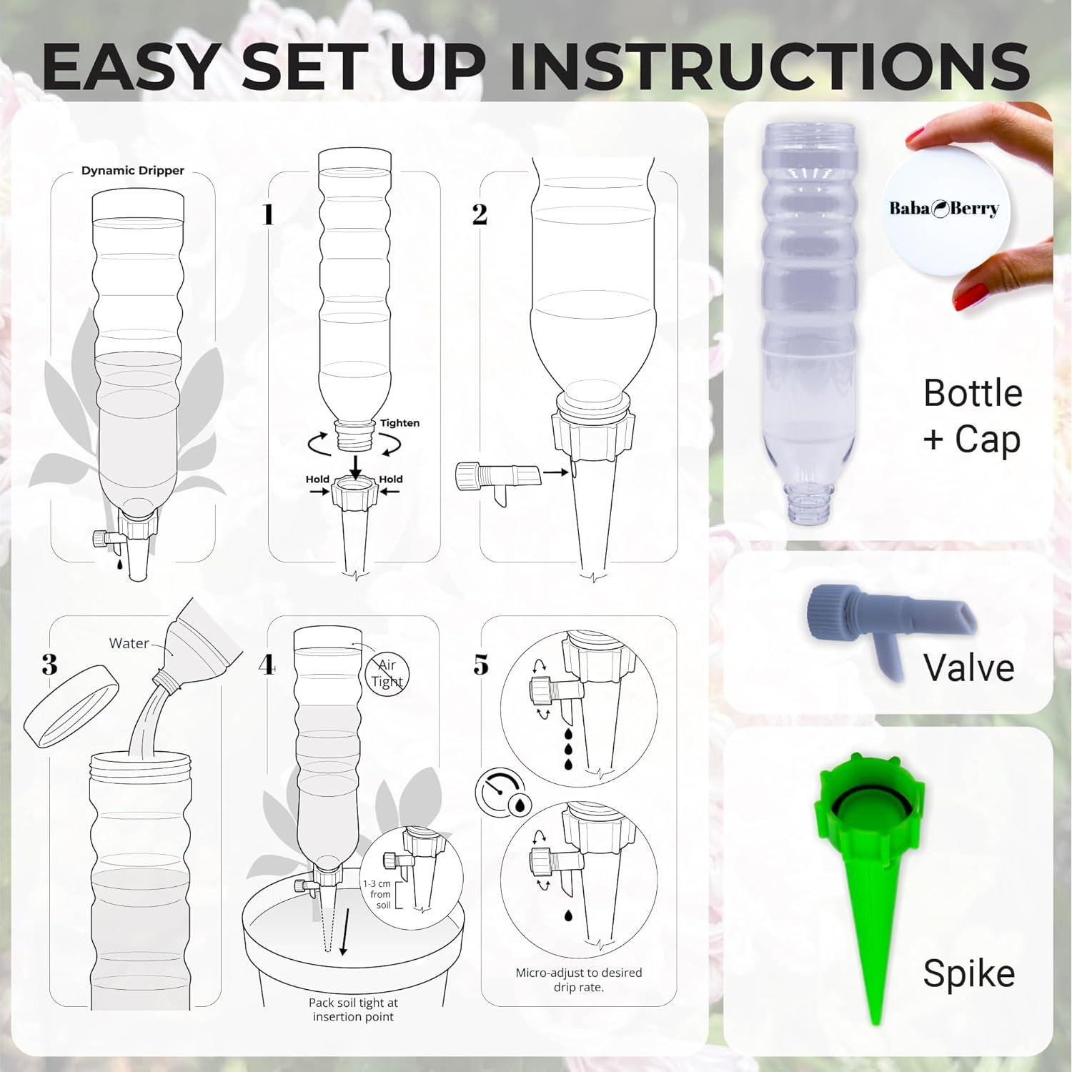 Insertos de riego automático BabaBerry 3 picos ajustables