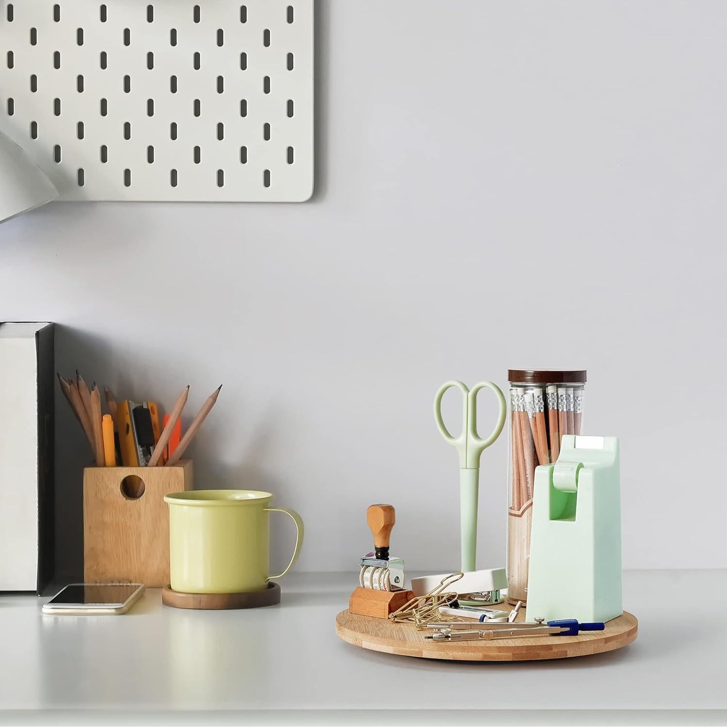 Organizador giratorio de bambú Oridom 25 cm para cocina