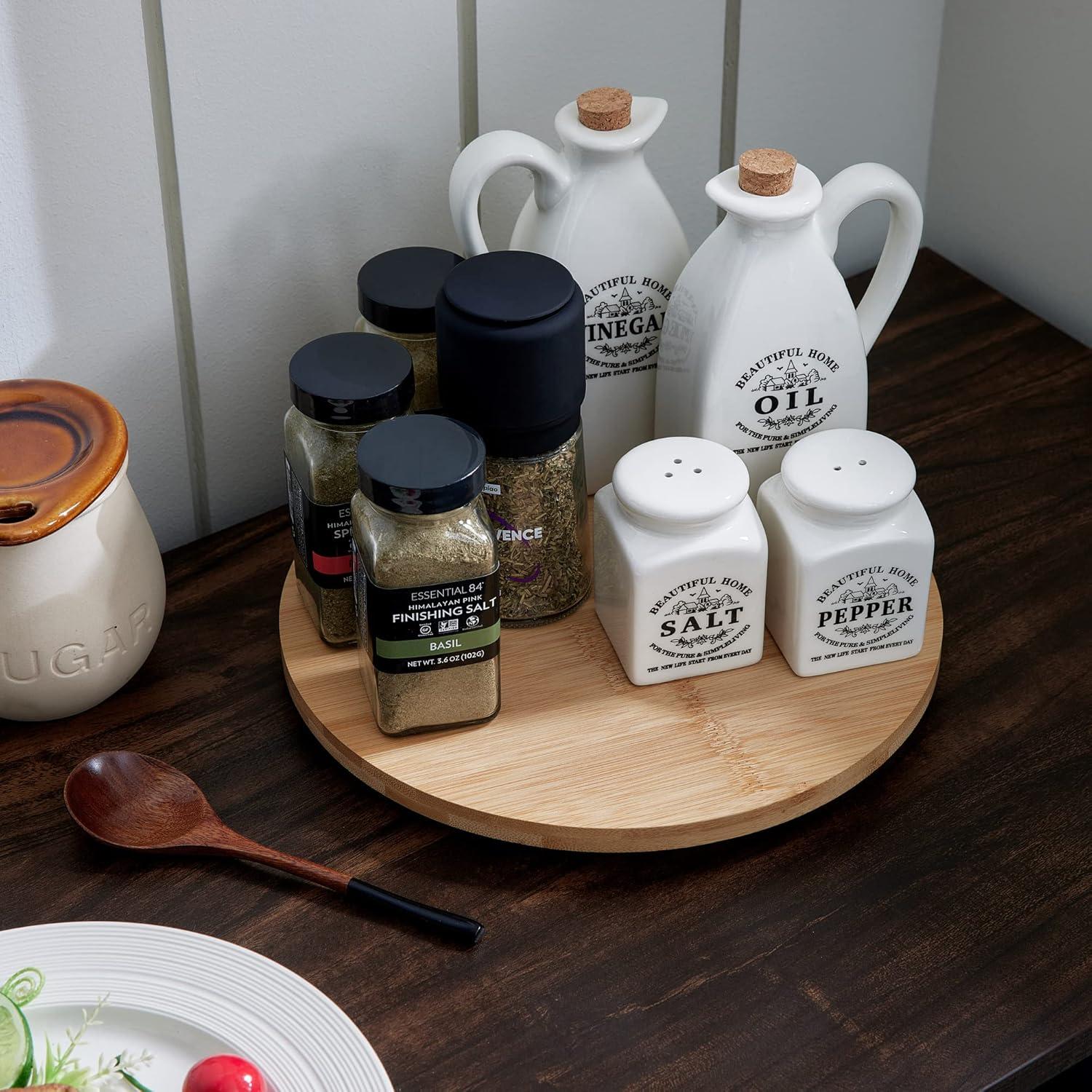 Organizador giratorio de bambú Oridom 25 cm para cocina