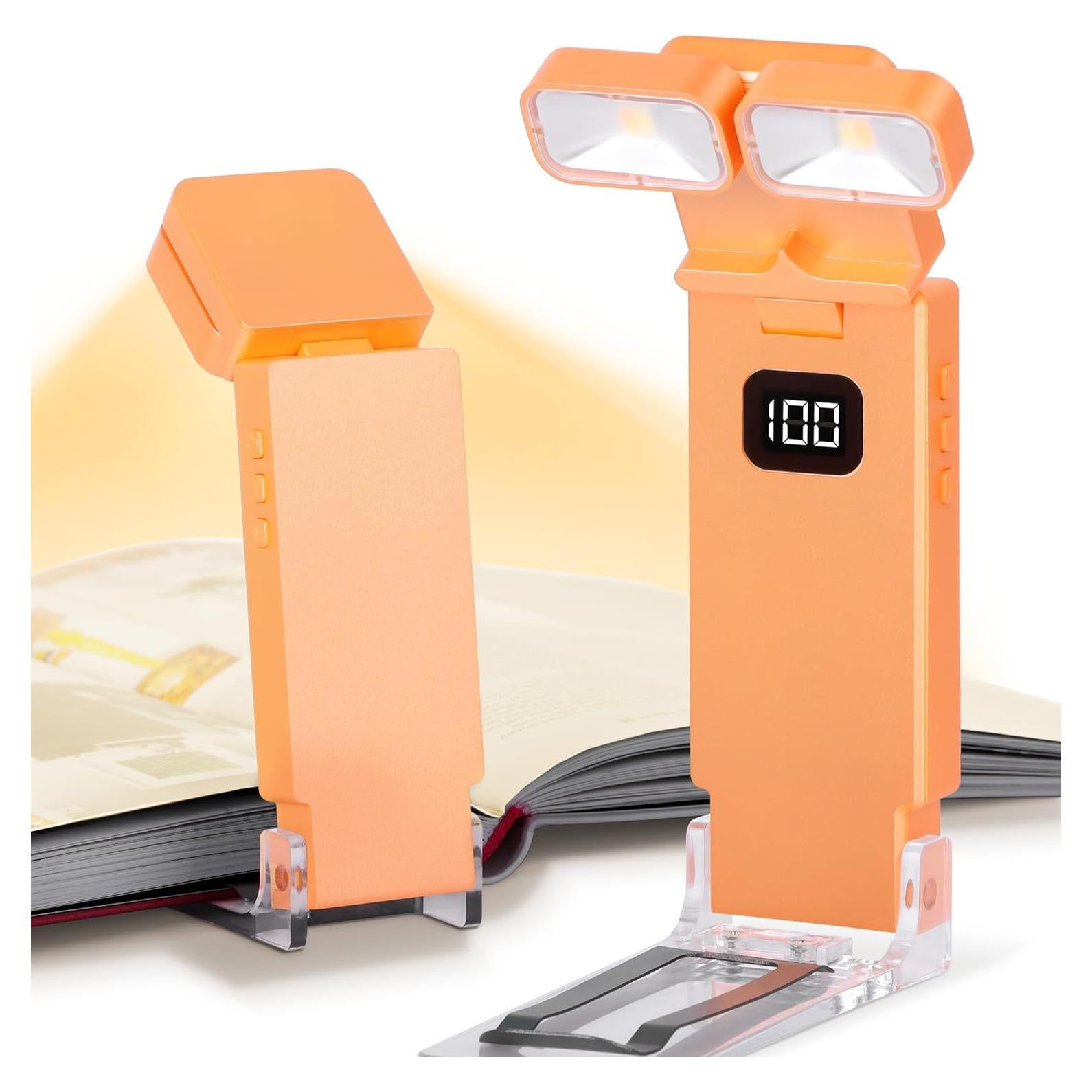 Luz de Lectura LED Dott Arts, Doble Cabeza, 5 Colores, 1000mAh