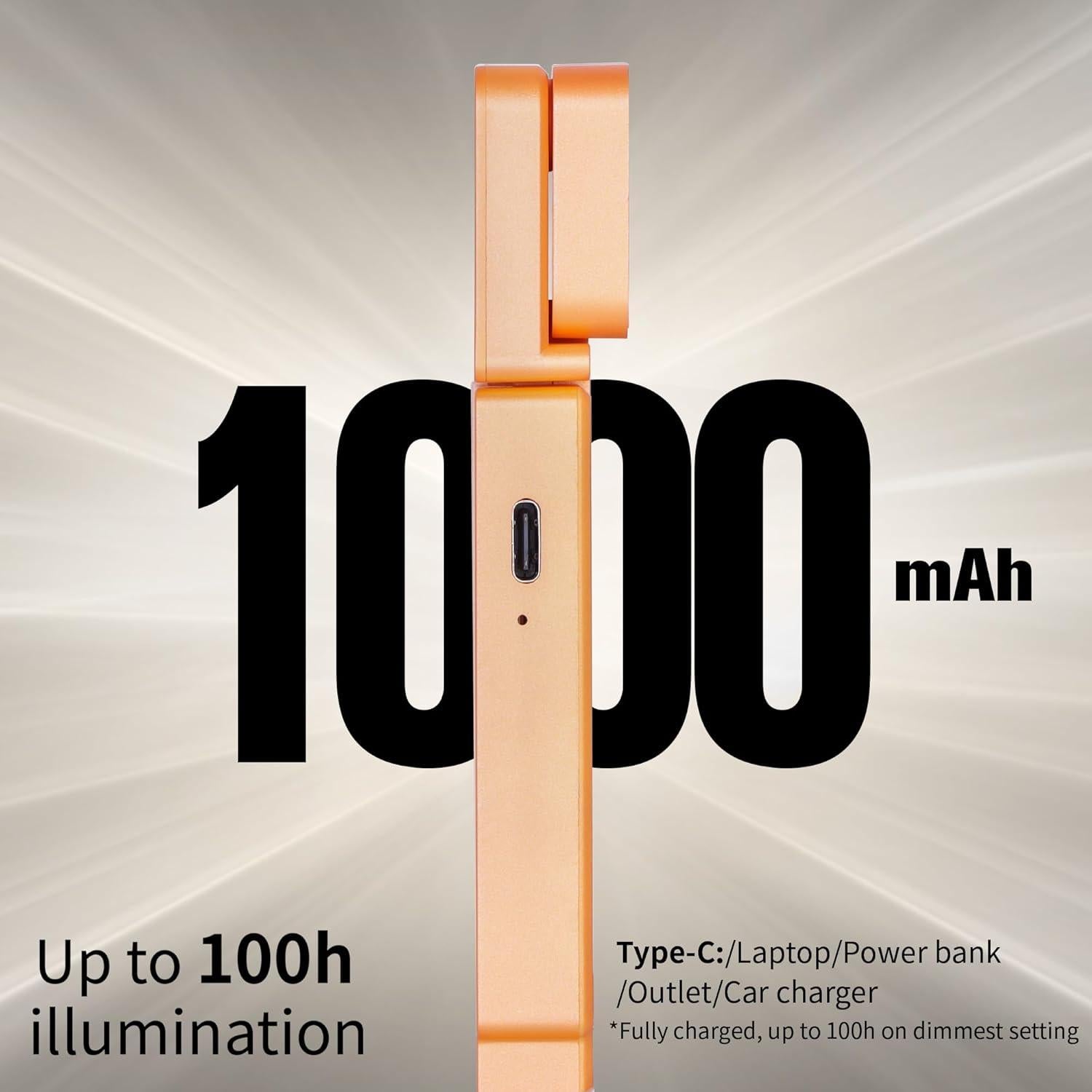 Luz de Lectura LED Dott Arts, Doble Cabeza, 5 Colores, 1000mAh