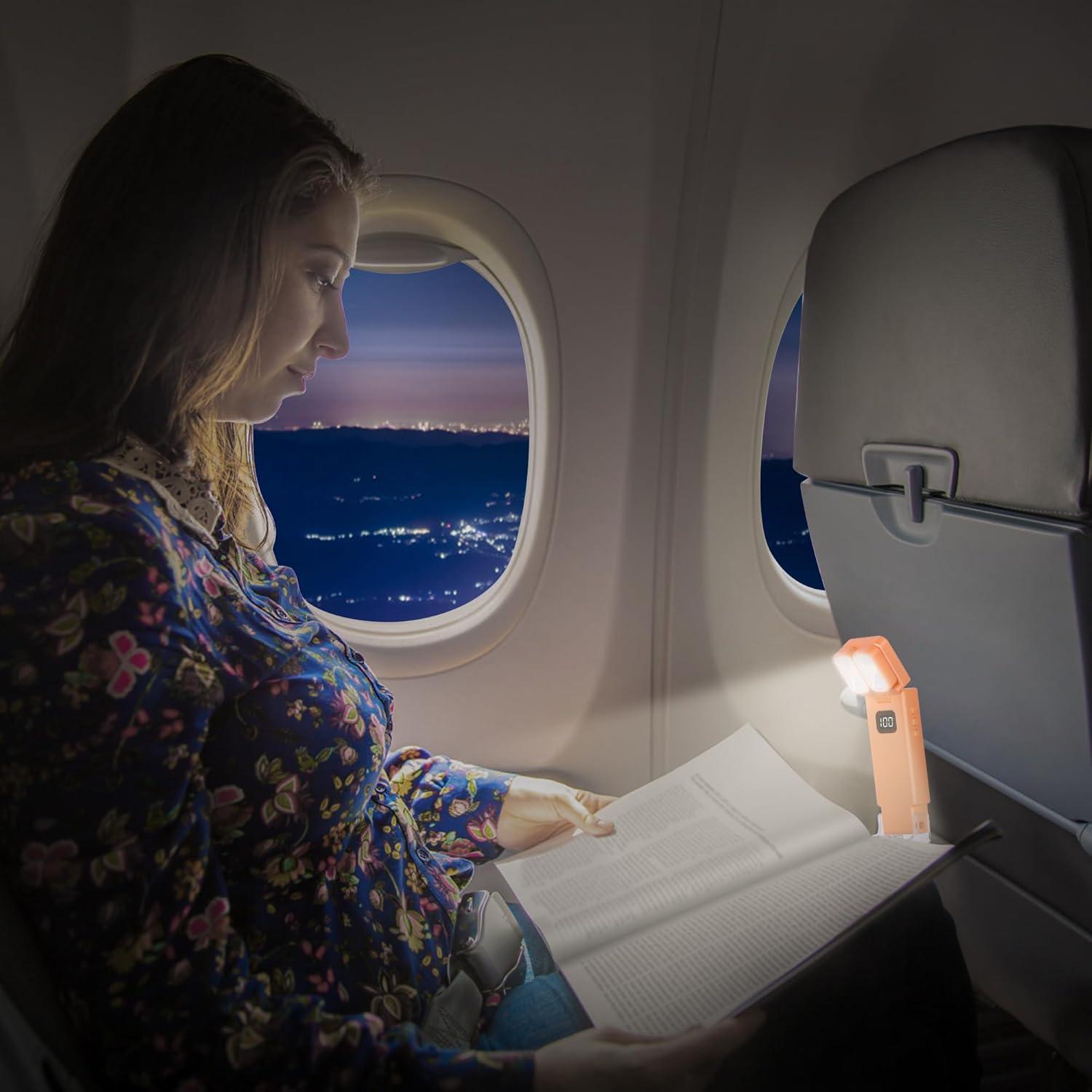 Luz de Lectura LED Dott Arts, Doble Cabeza, 5 Colores, 1000mAh