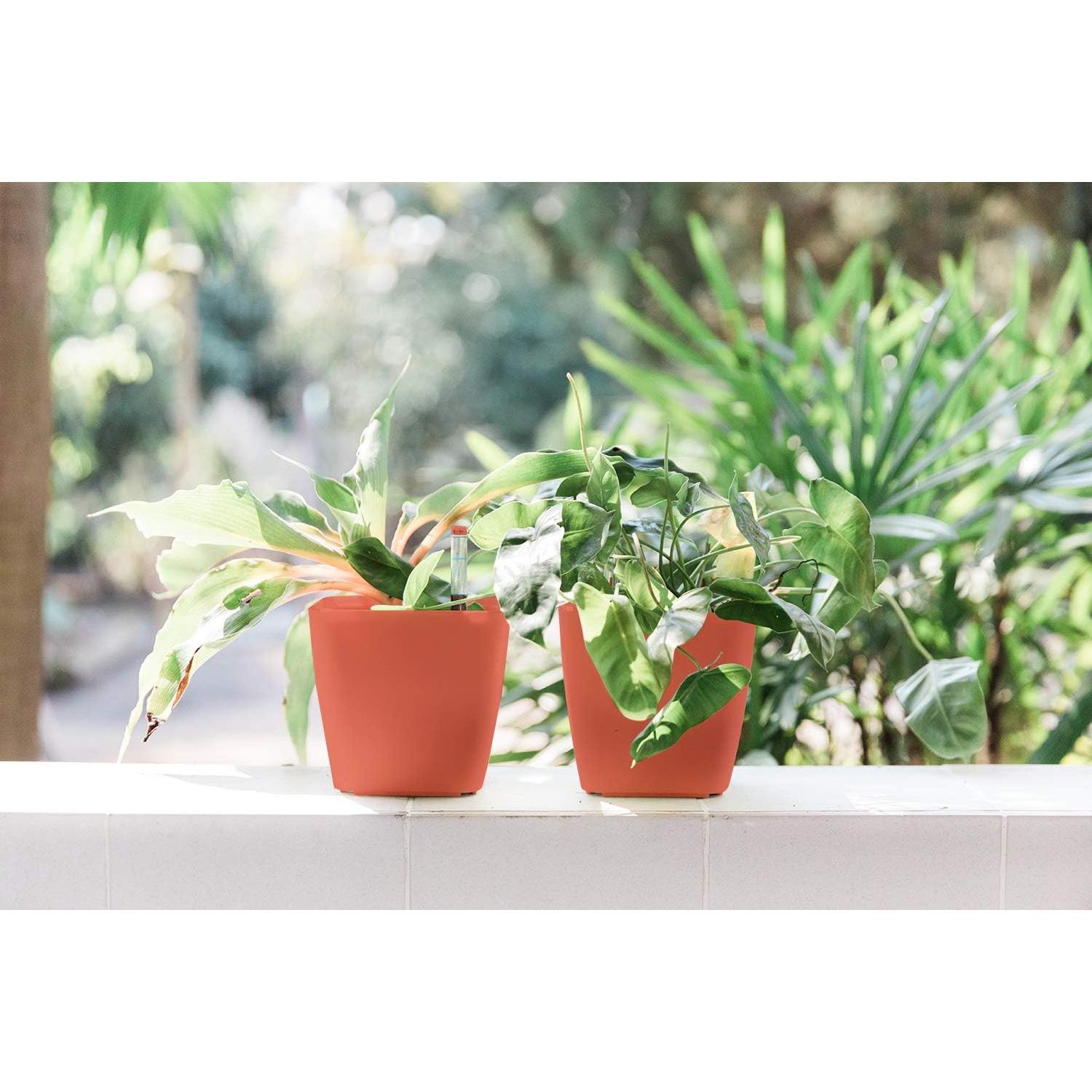 Macetas Autorriego GARDENIX DECOR 2 Paquete Terracota 14cm