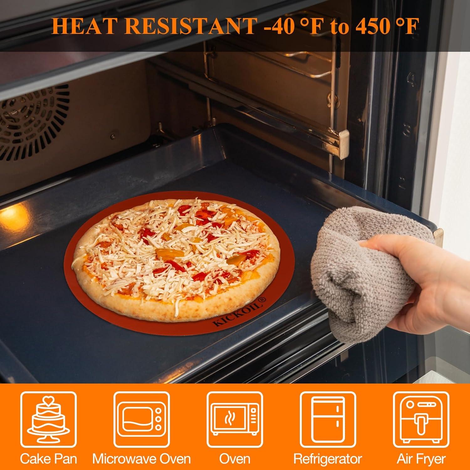 Juego de 2 Tapetes de Silicona KICKOIL Redondos 20 cm