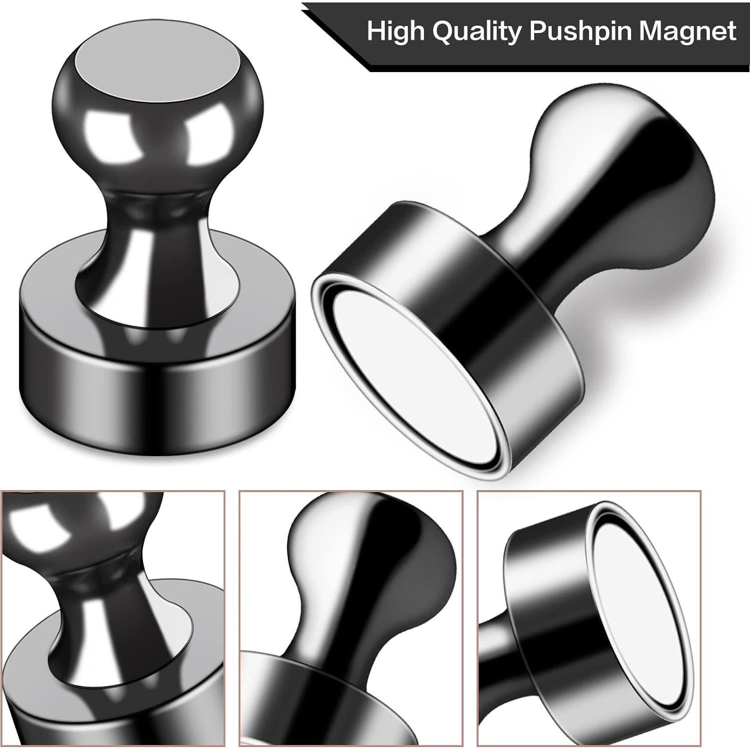 Imanes de Nevera LOVIMAG 16 Piezas Fuertes Negros