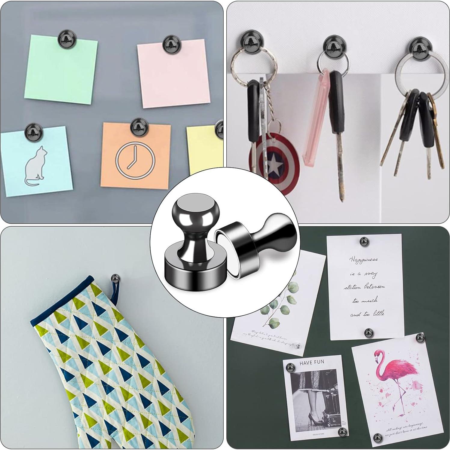 Imanes de Nevera LOVIMAG 16 Piezas Fuertes Negros