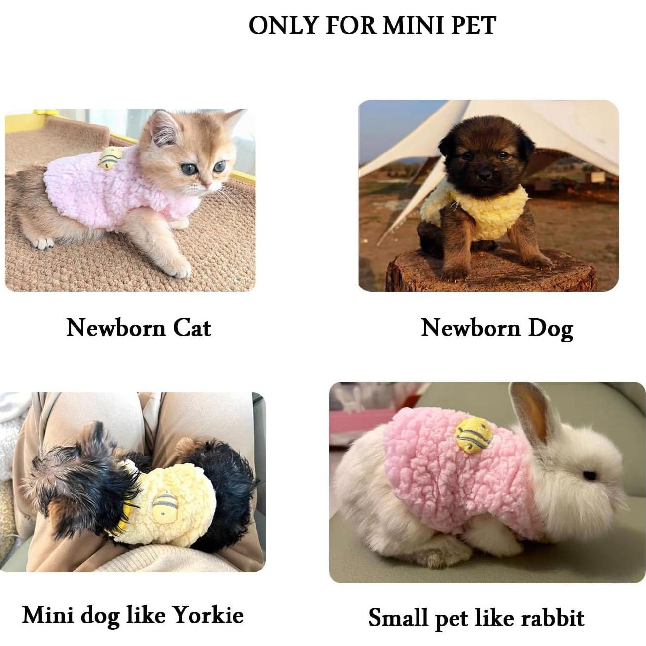 Ropa para Perro Gato FLAdorepet 3 Paquetes XXS Invierno