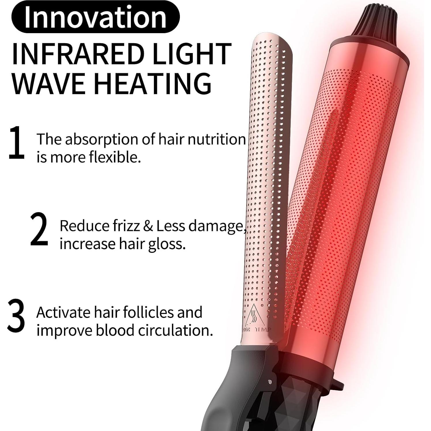 Plancha de Cabello Profesional K&K 1.5" Infrarrojos Cerámica