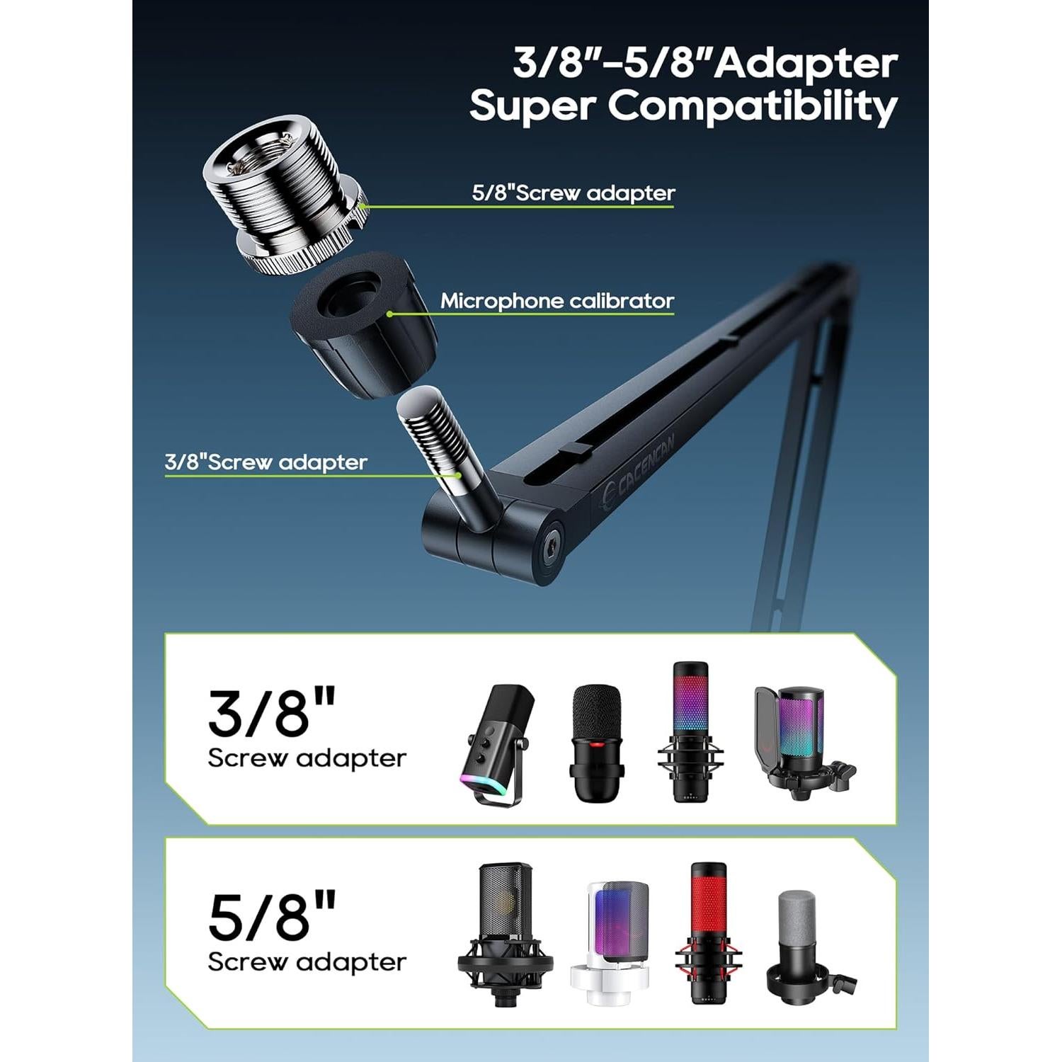 Brazo de Micrófono M01 Soporte Plegable 360° para Podcasting