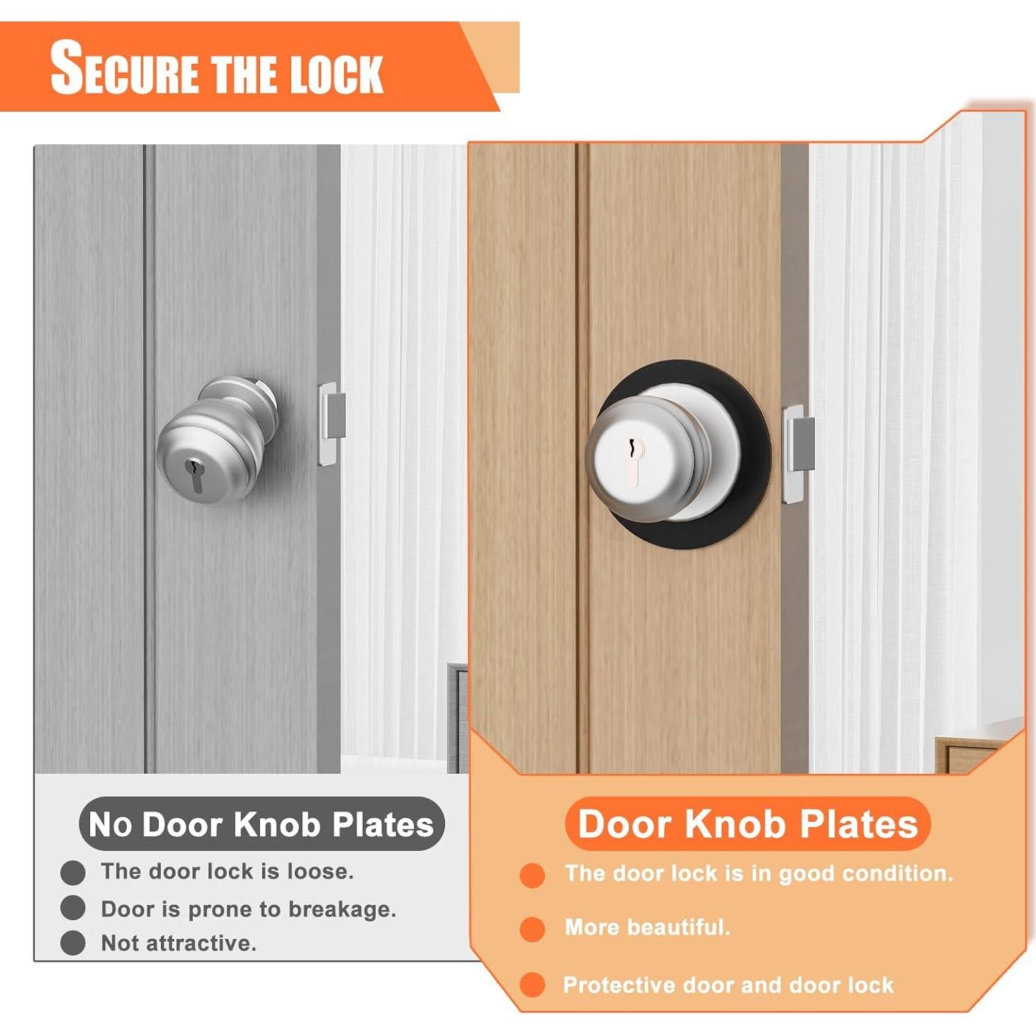 Placa de refuerzo para pomo de puerta KOVOSCH 2 Pack Redonda