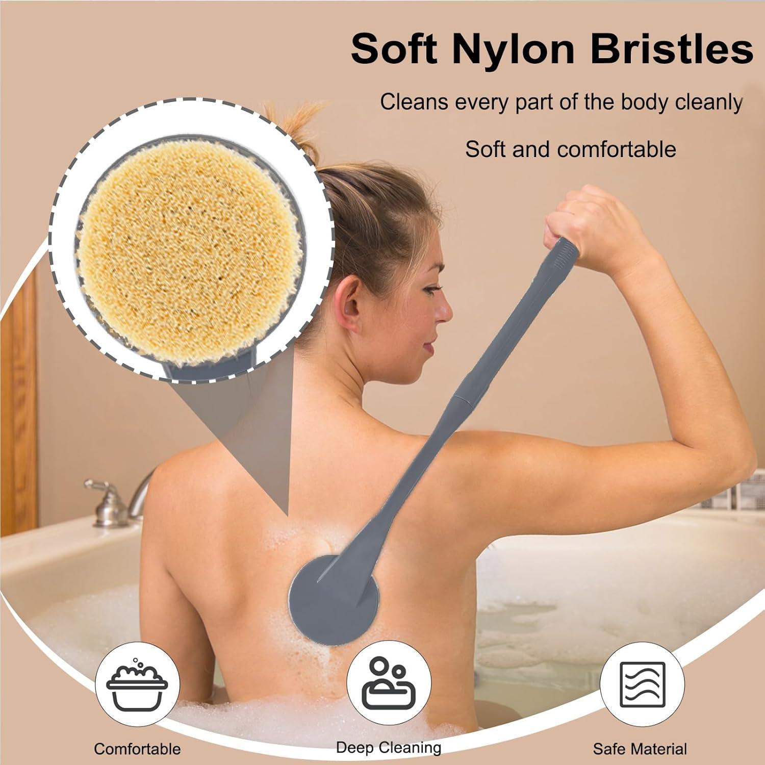 Cepillo de Espalda para Ducha Gobiteli 52 cm Mango Largo